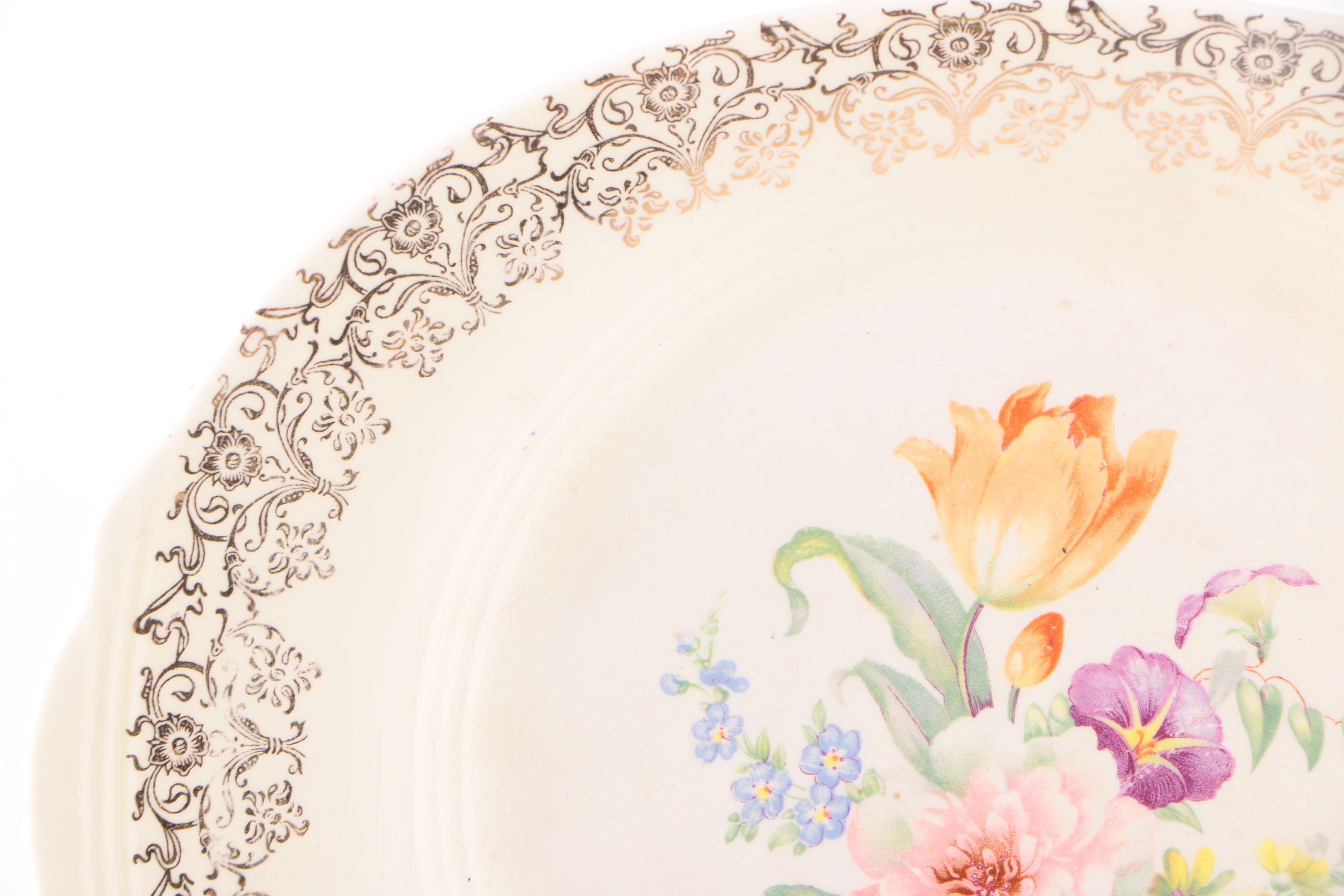 Vintage Porcelain Plates and Pen Holder