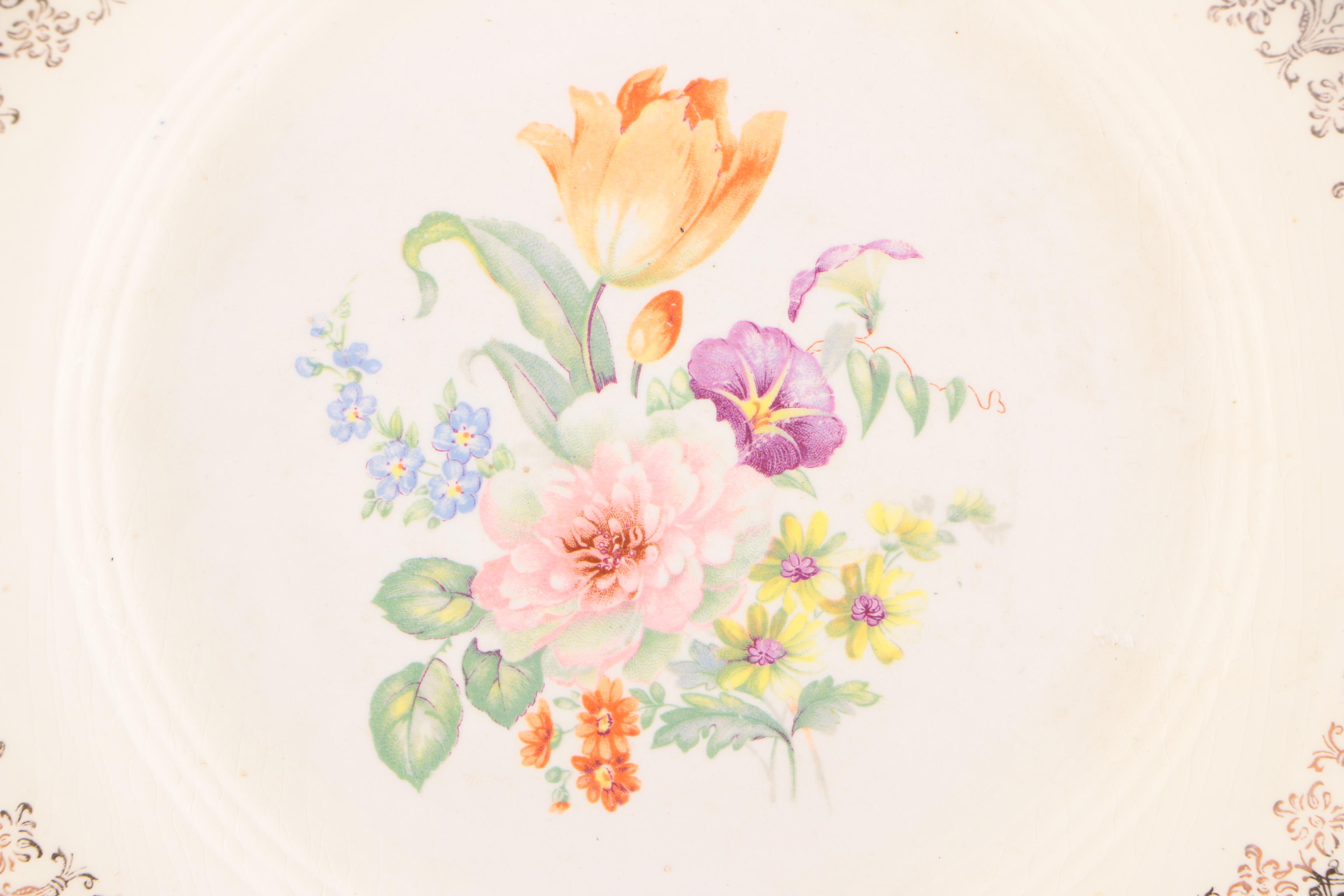 Vintage Porcelain Plates and Pen Holder