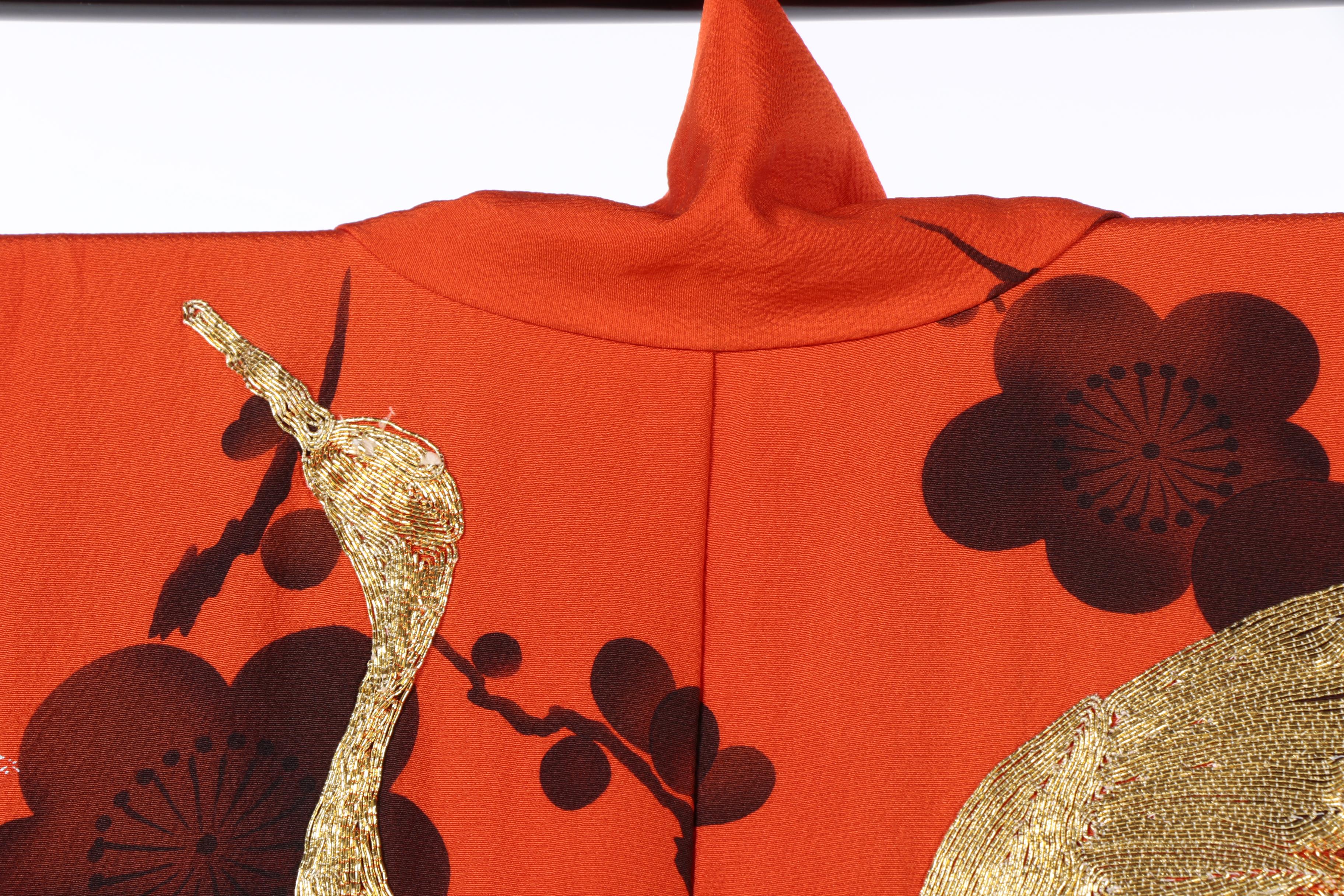 Vintage Japanese Silk Crepe Uchikake Wedding Kimono