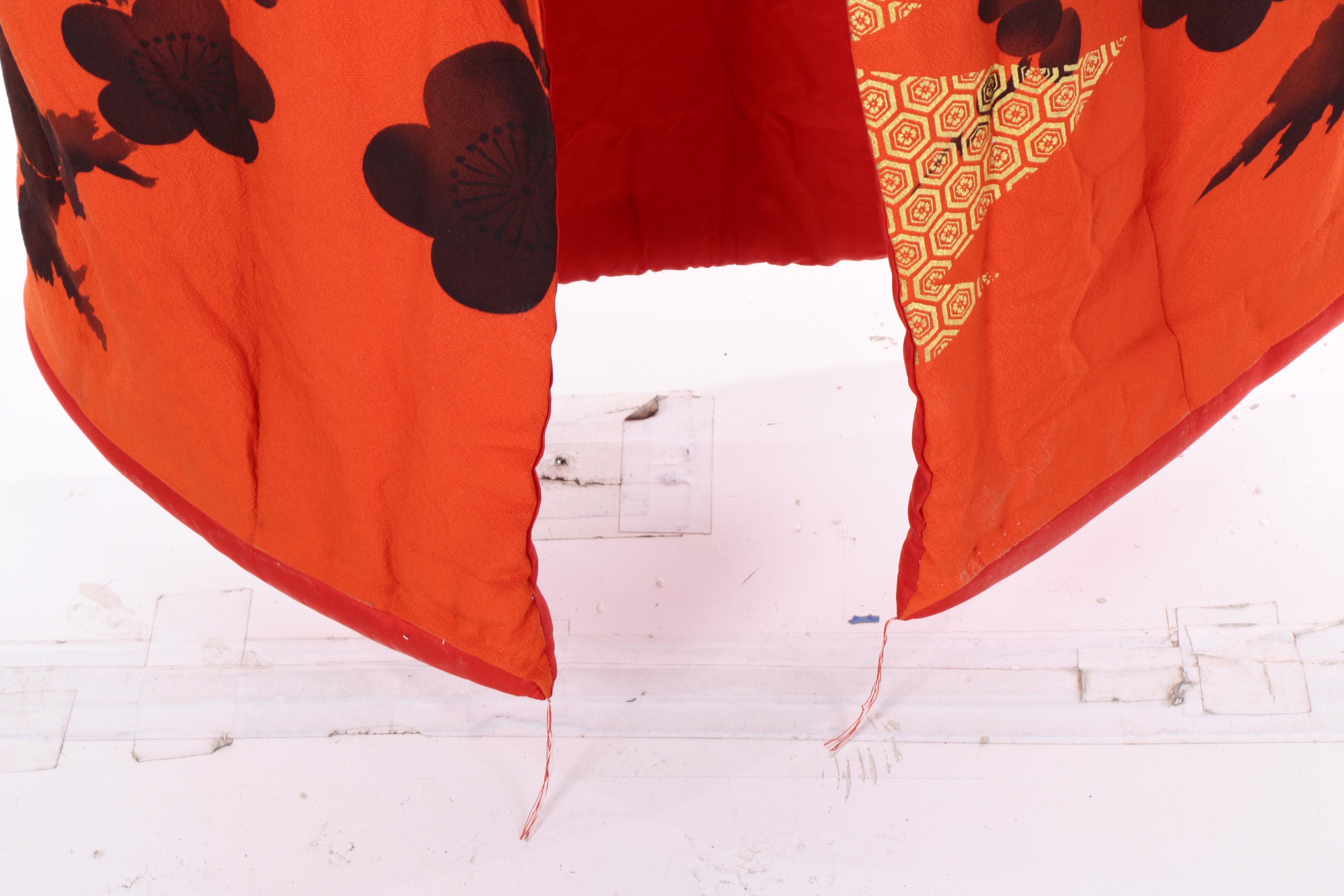 Vintage Japanese Silk Crepe Uchikake Wedding Kimono