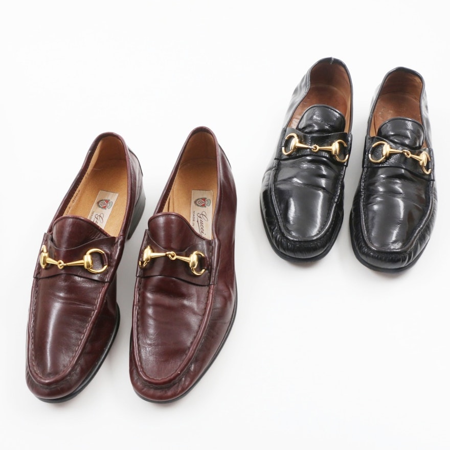 Two Pairs of Gucci Loafers