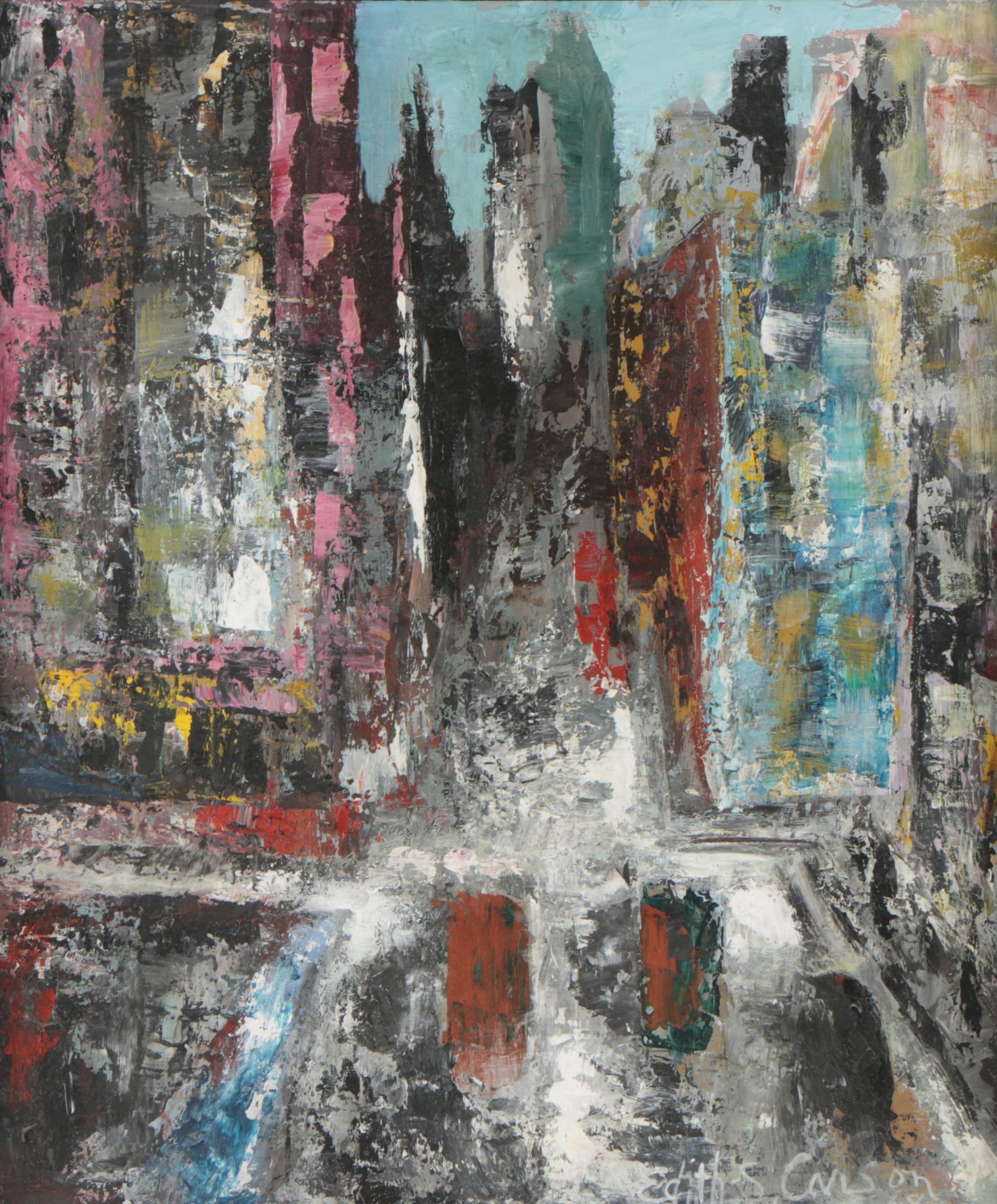 Edith S. Carson Oil Painting "New York"