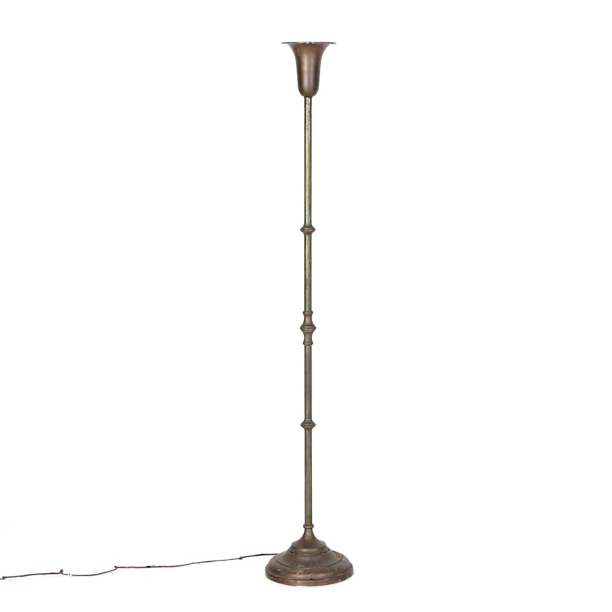 Vintage Bronze Finish Torchiere