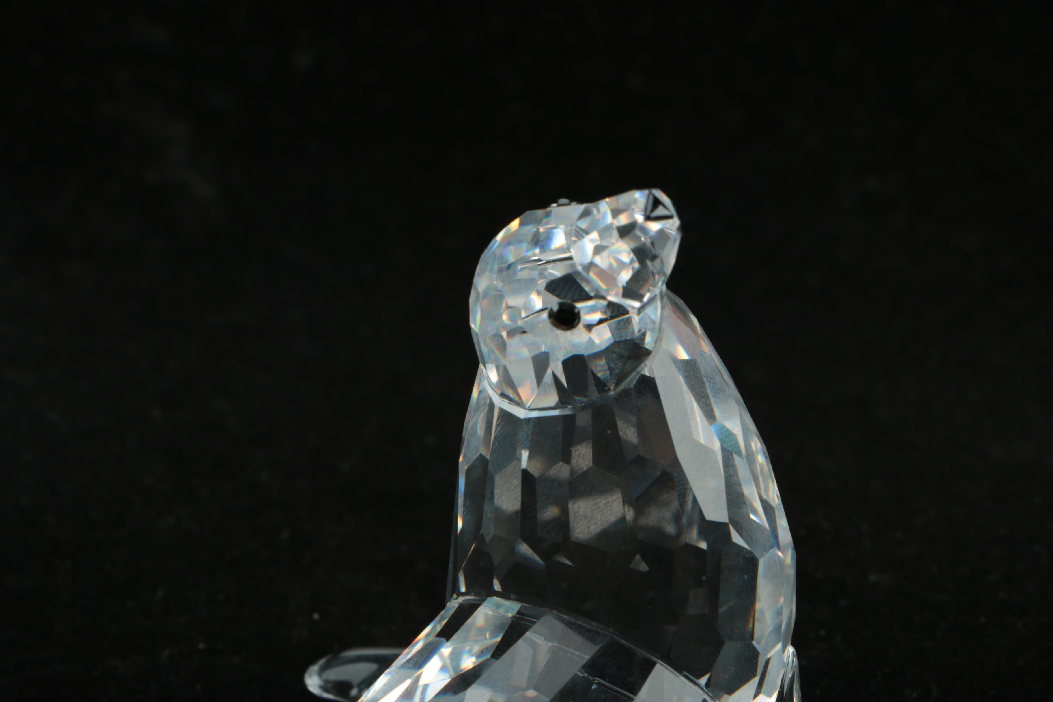 Swarovski Crystal Mother Sea Lion Figurine