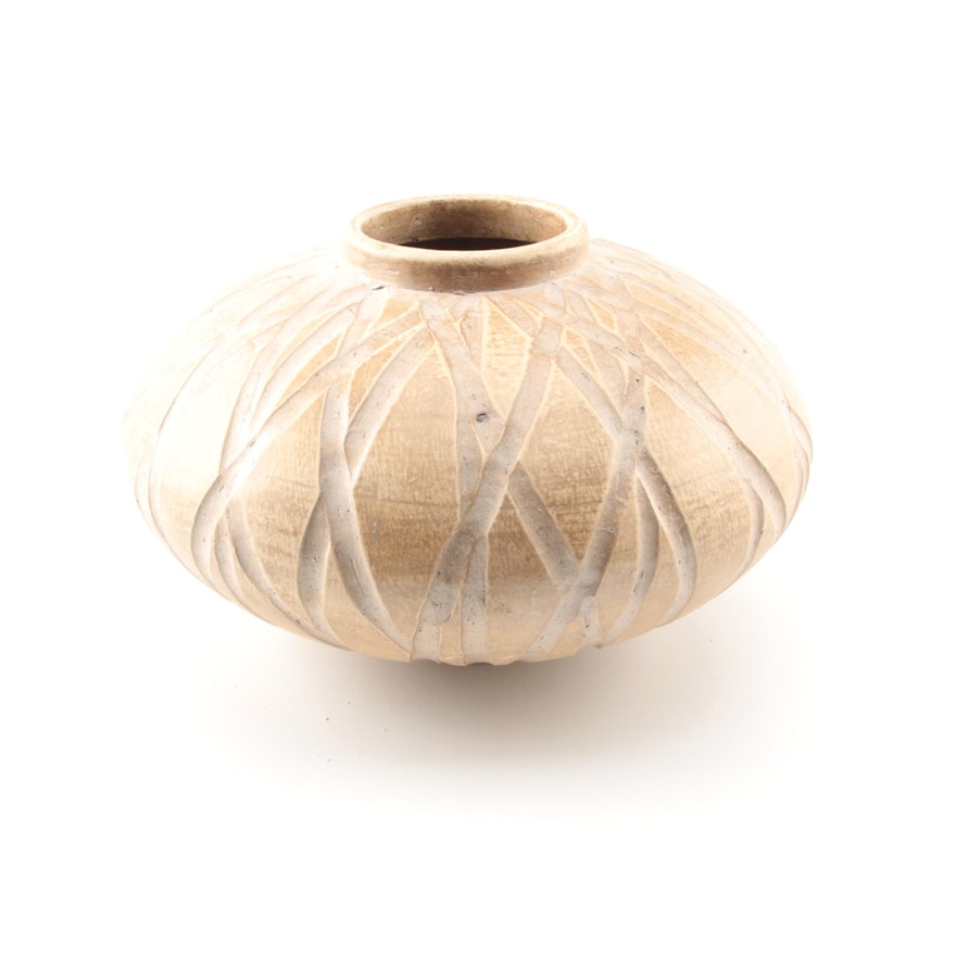 Contemporary Oval Vase