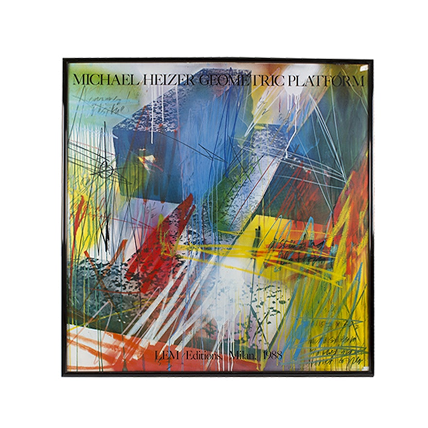 Offset Lithograph Poster After Michael Heizer "Geometric Platform"