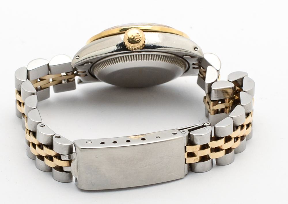 Rolex Oyster Perpetual Datejust 14K Gold Diamond Bezel Watch