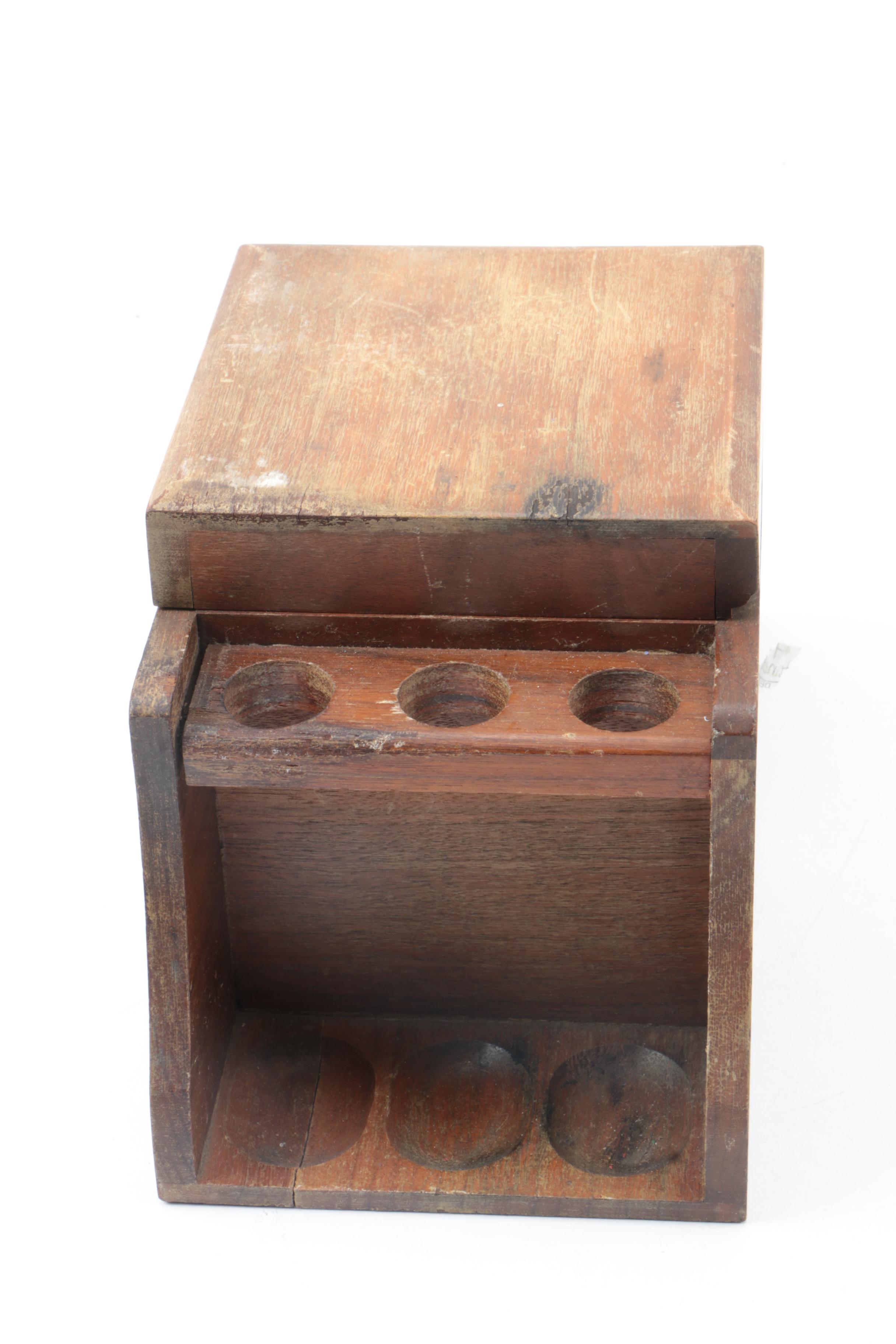 Wooden Pipe Rack and Humidor