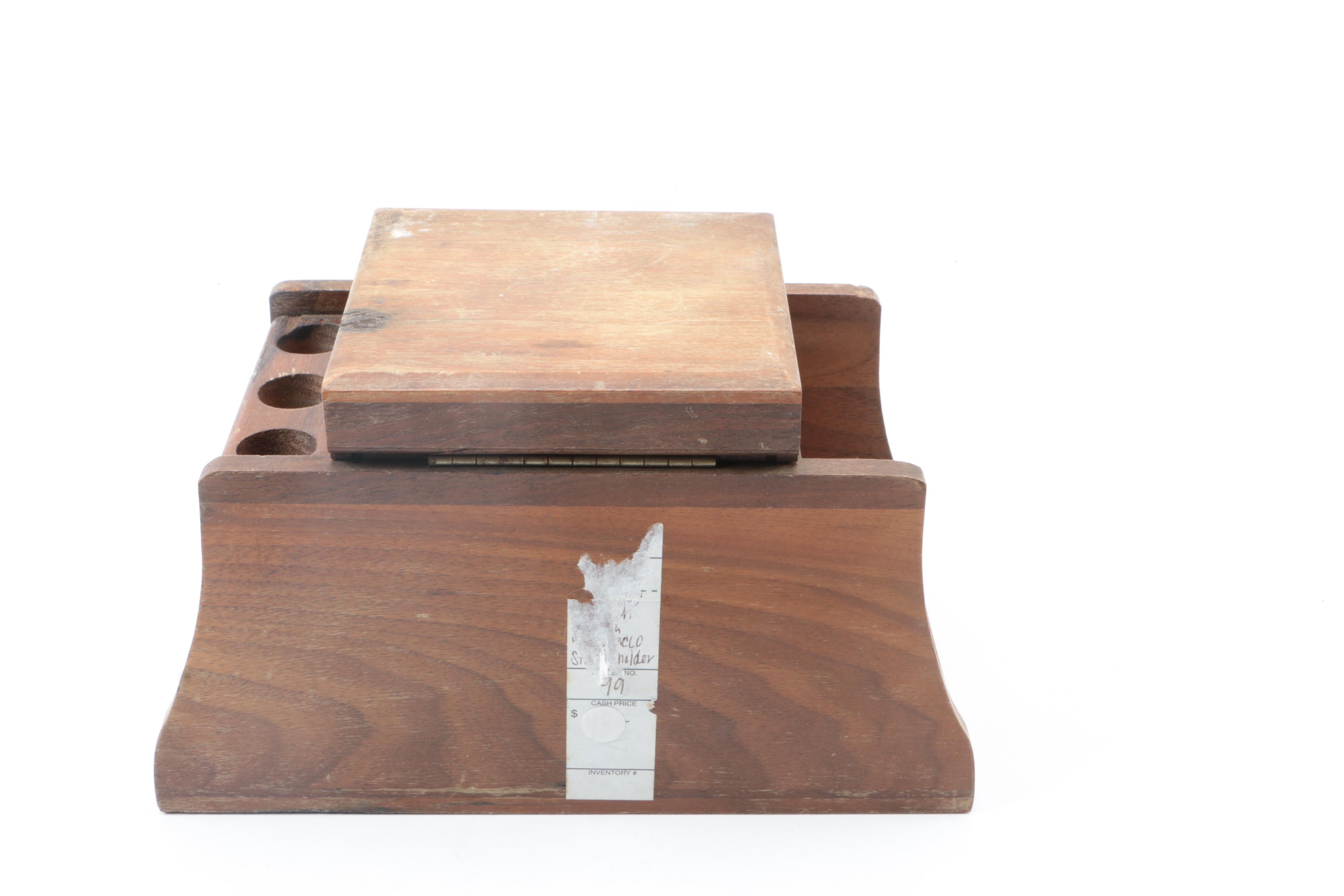 Wooden Pipe Rack and Humidor