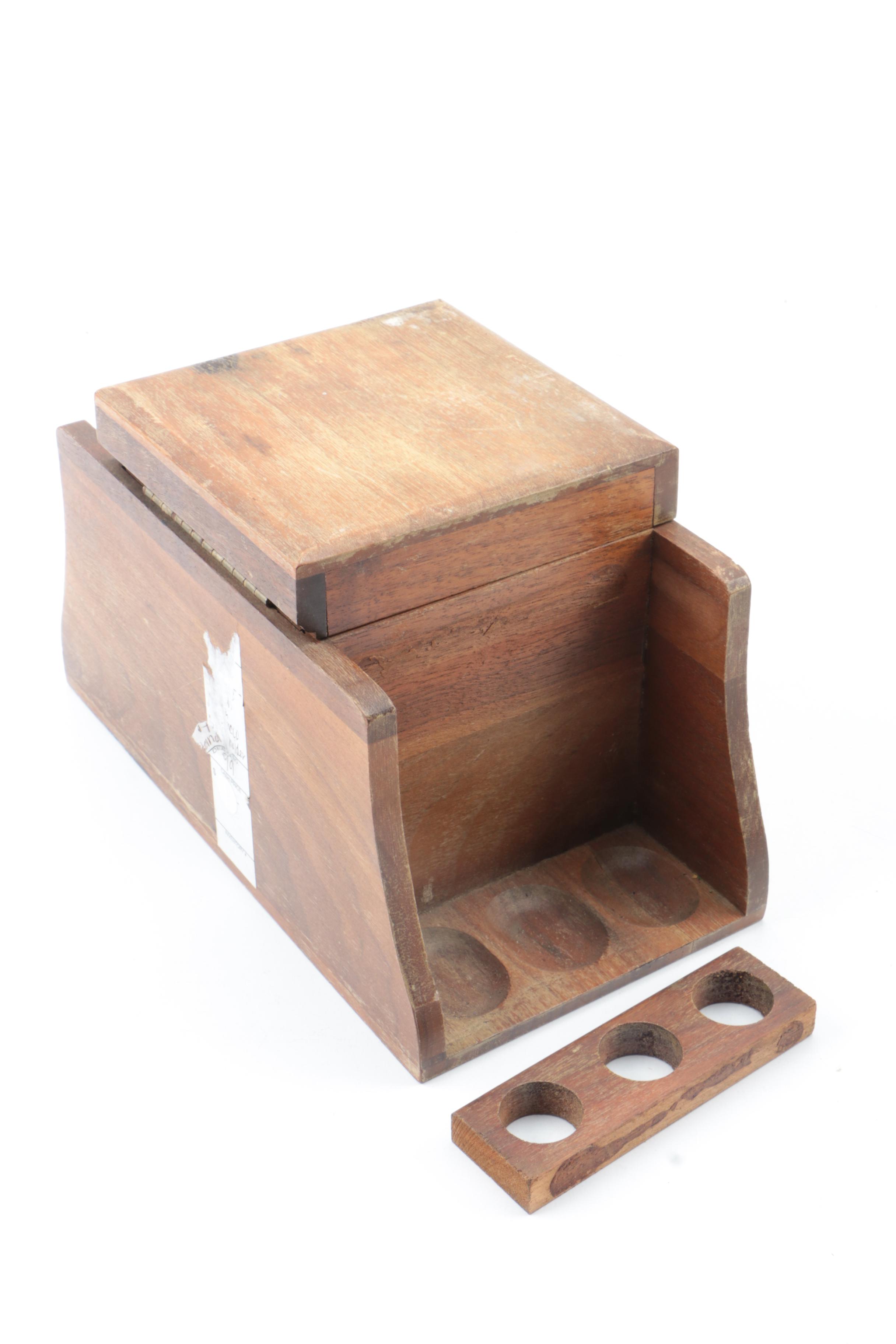 Wooden Pipe Rack and Humidor