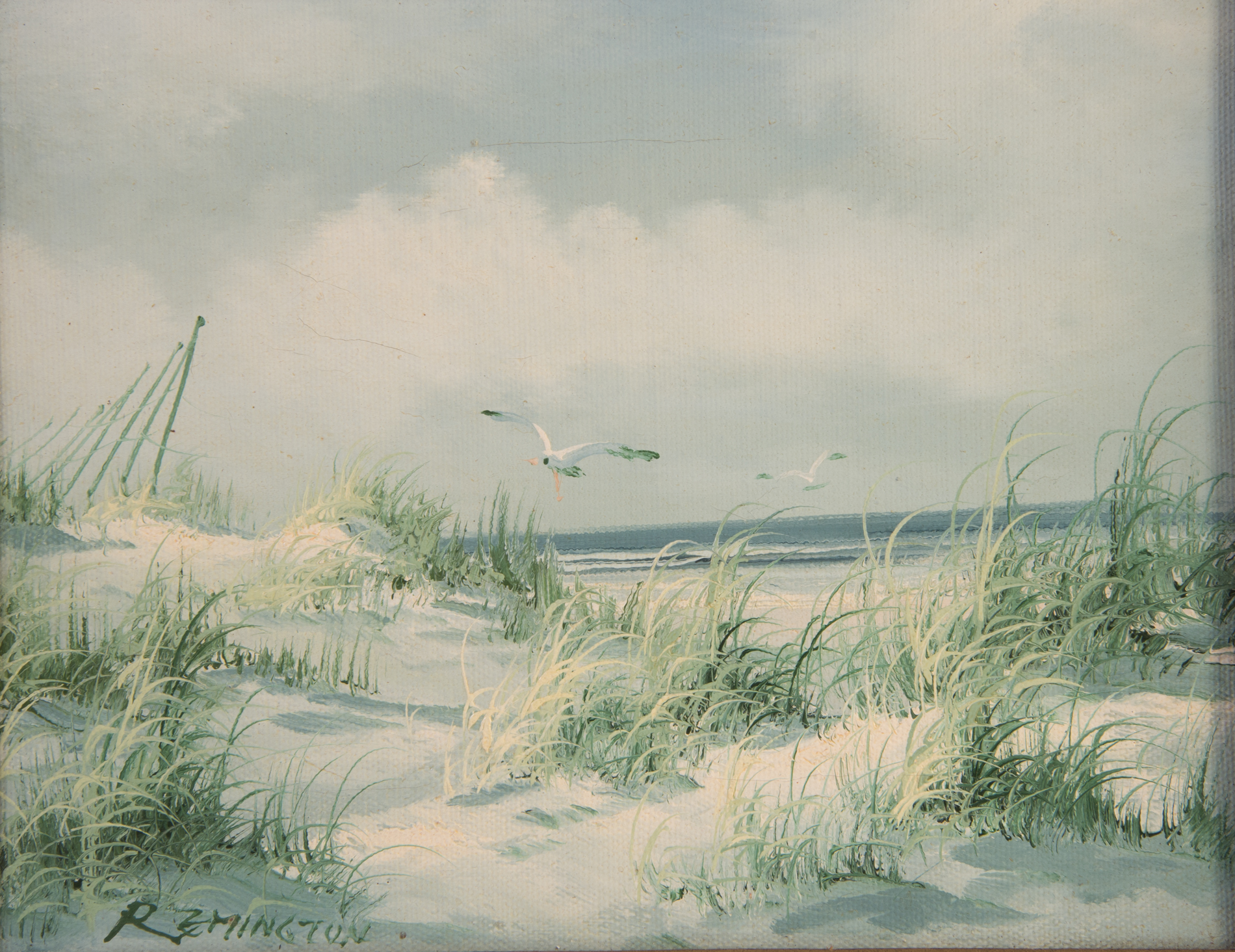 Remington Seascape Oil on Canvas