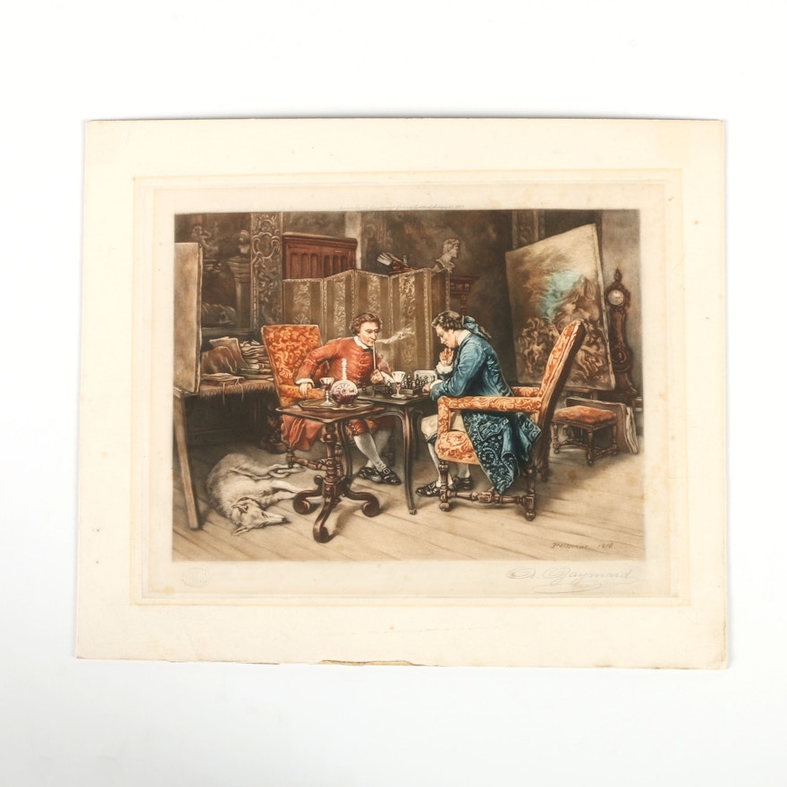 Antoine Gaymard Reproduction Print on Panel After Jean Meissonier