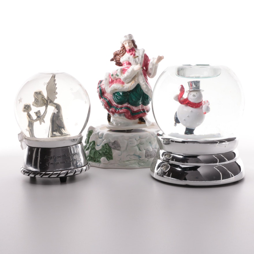 Snowglobes and Musical Figurine