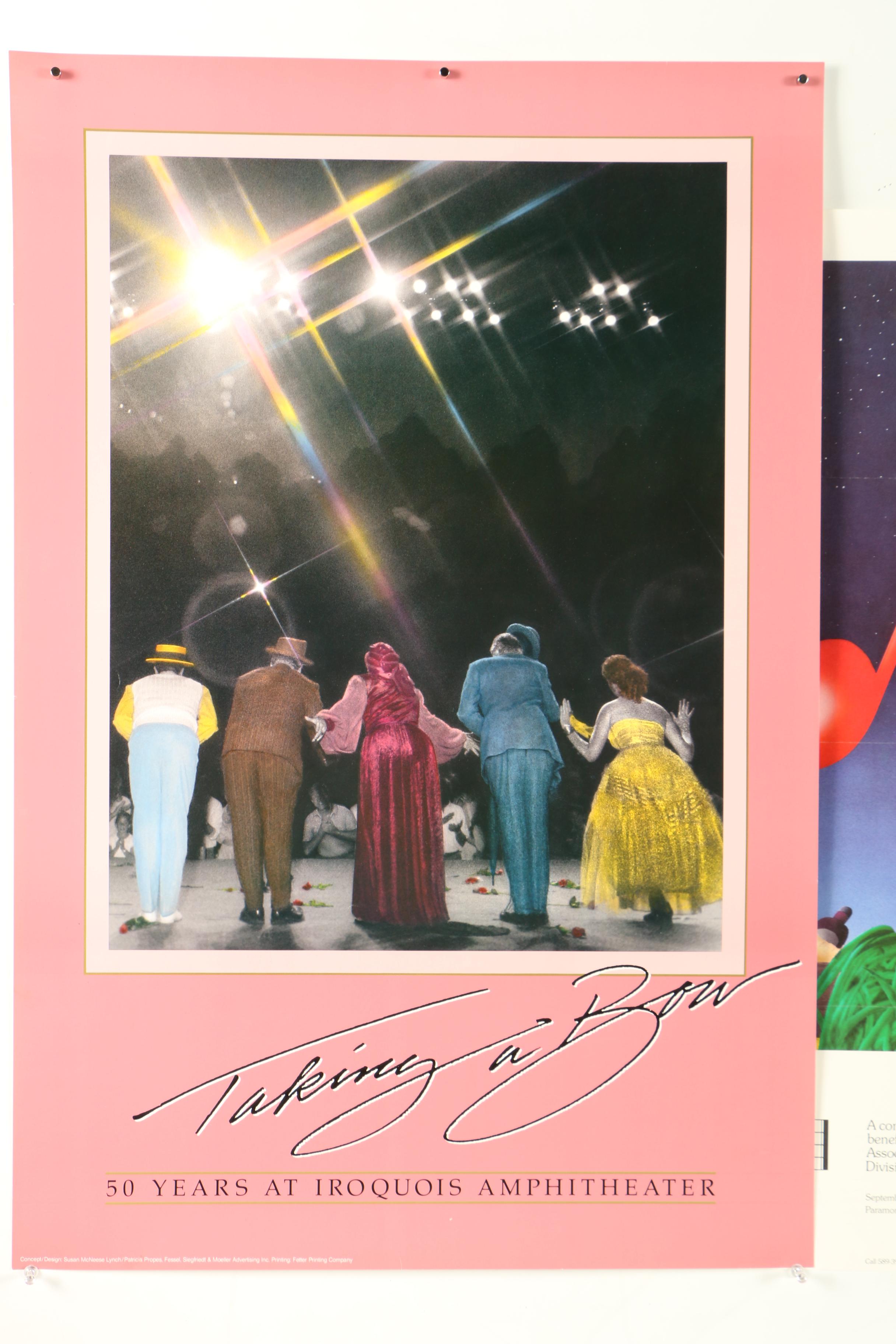 Offset Lithograph Louisville Theatrical Advertisement Posters