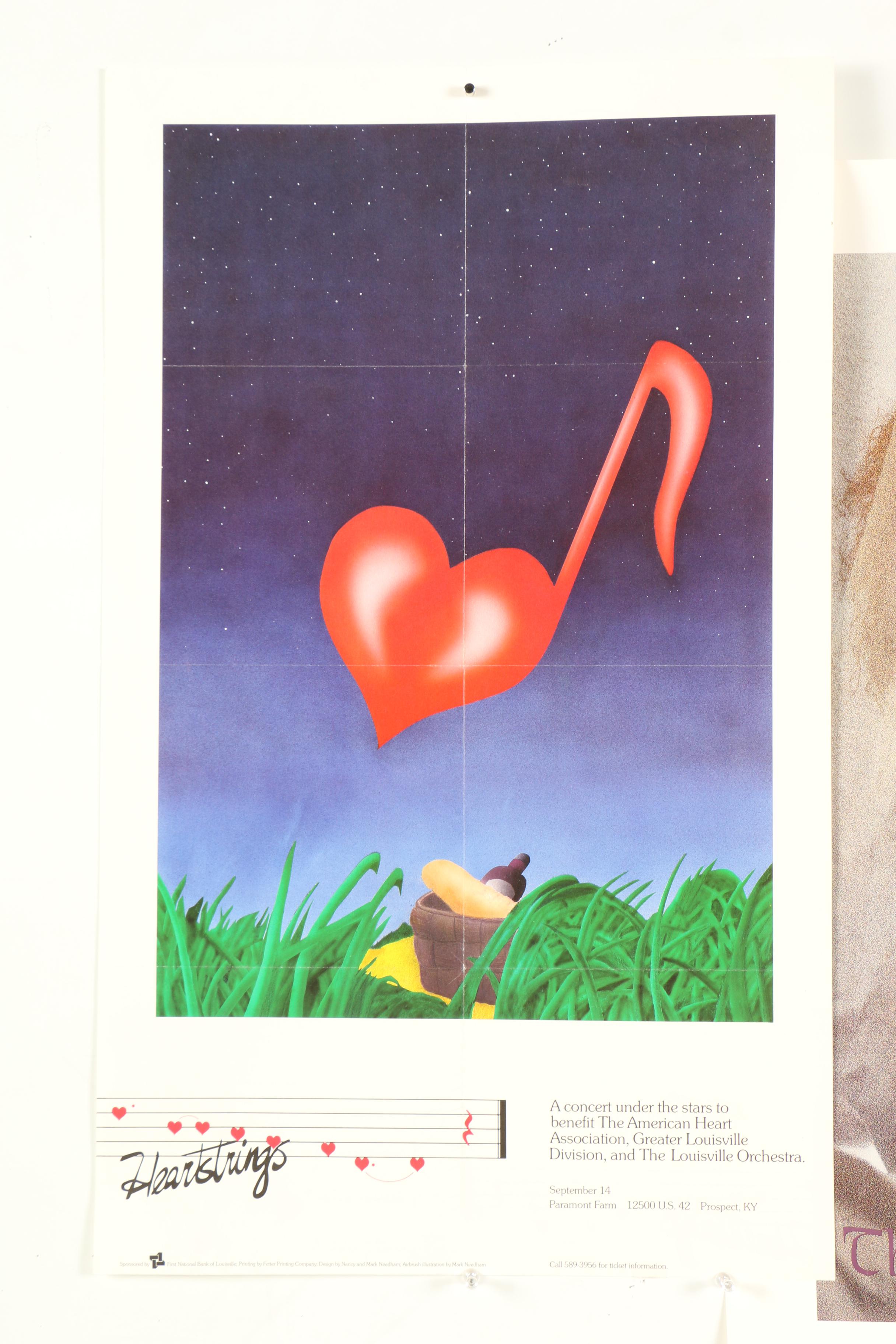 Offset Lithograph Louisville Theatrical Advertisement Posters