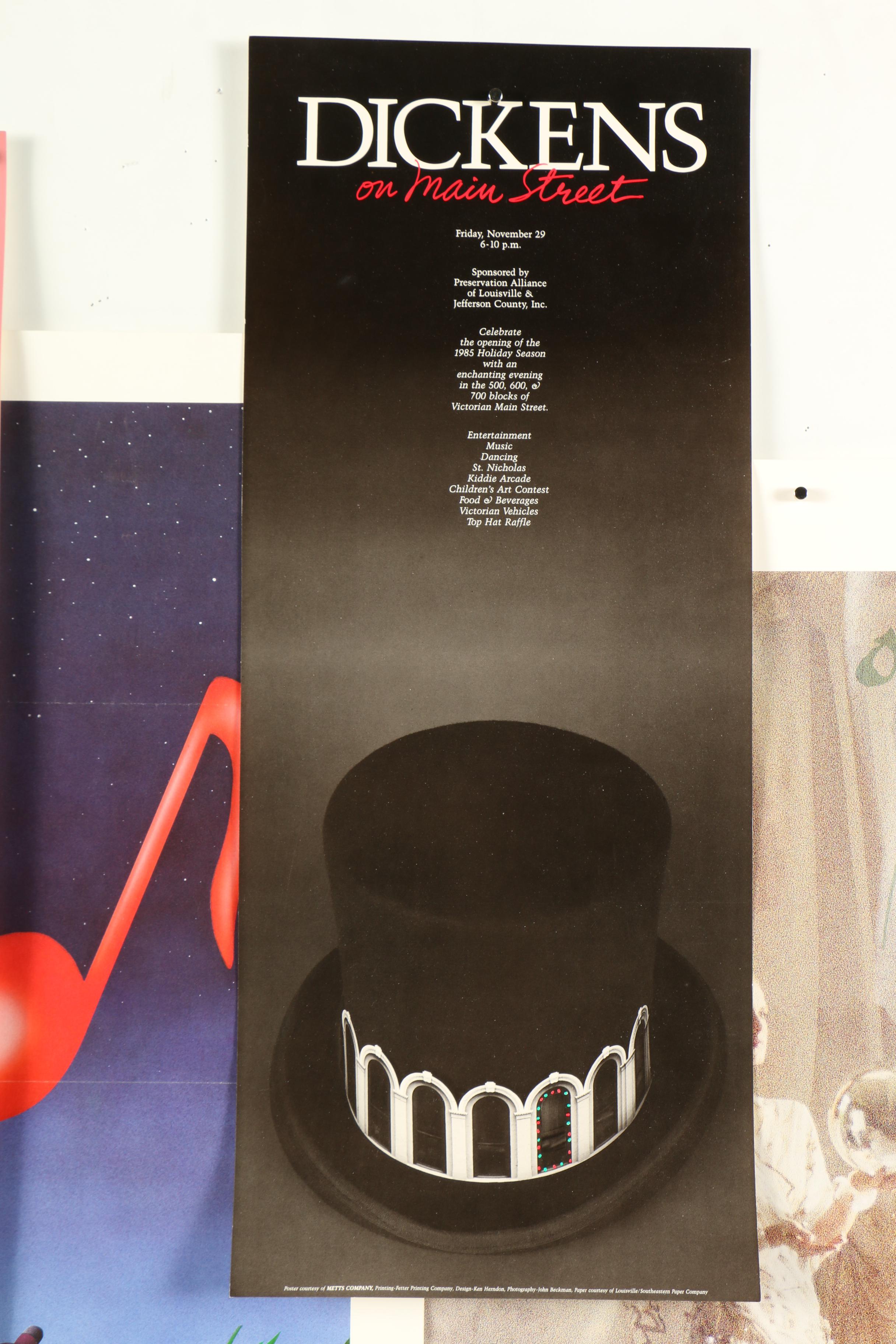 Offset Lithograph Louisville Theatrical Advertisement Posters