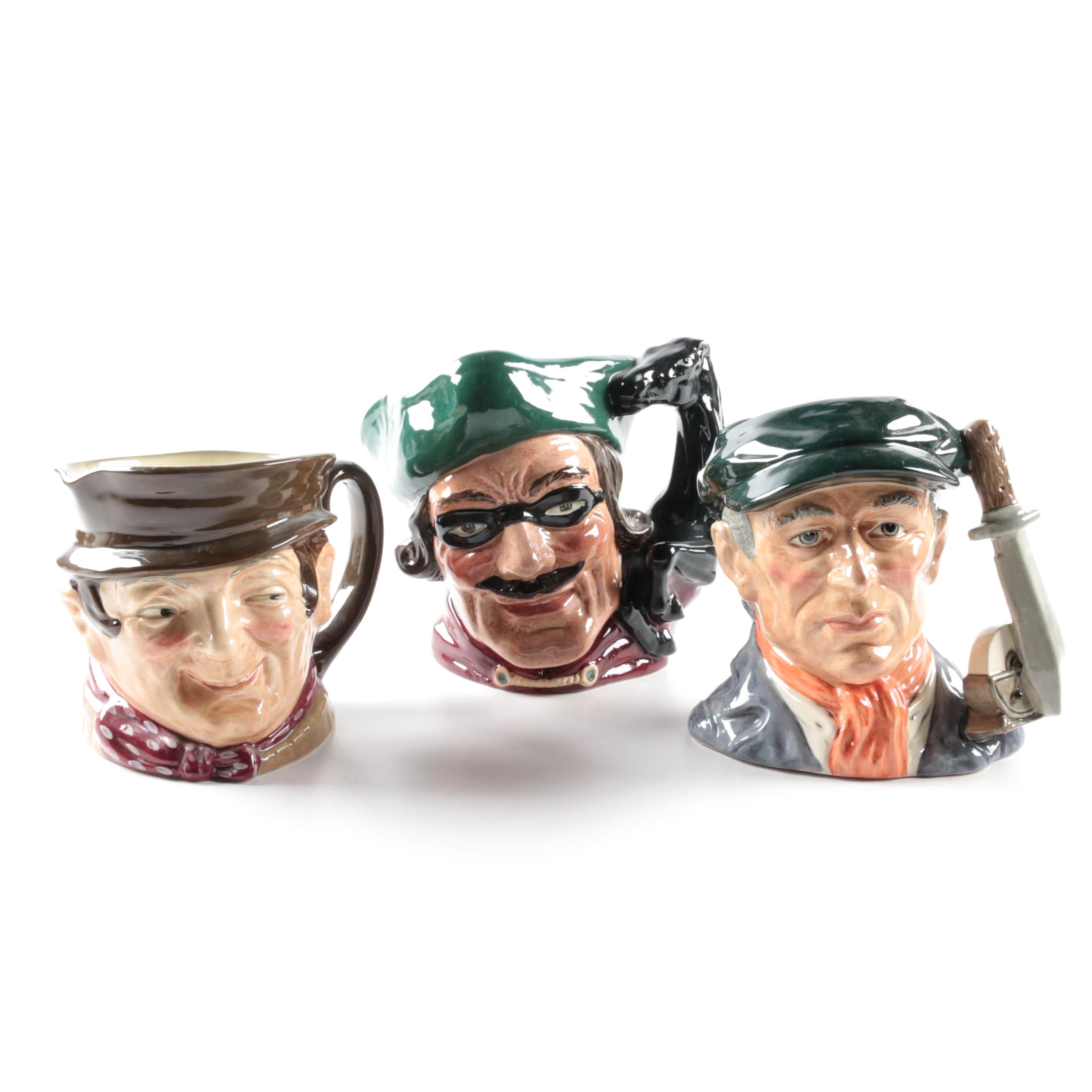 Royal Doulton "Little Mester Museum Piece", "Dick Turpin" and "Sam Weller" Jugs