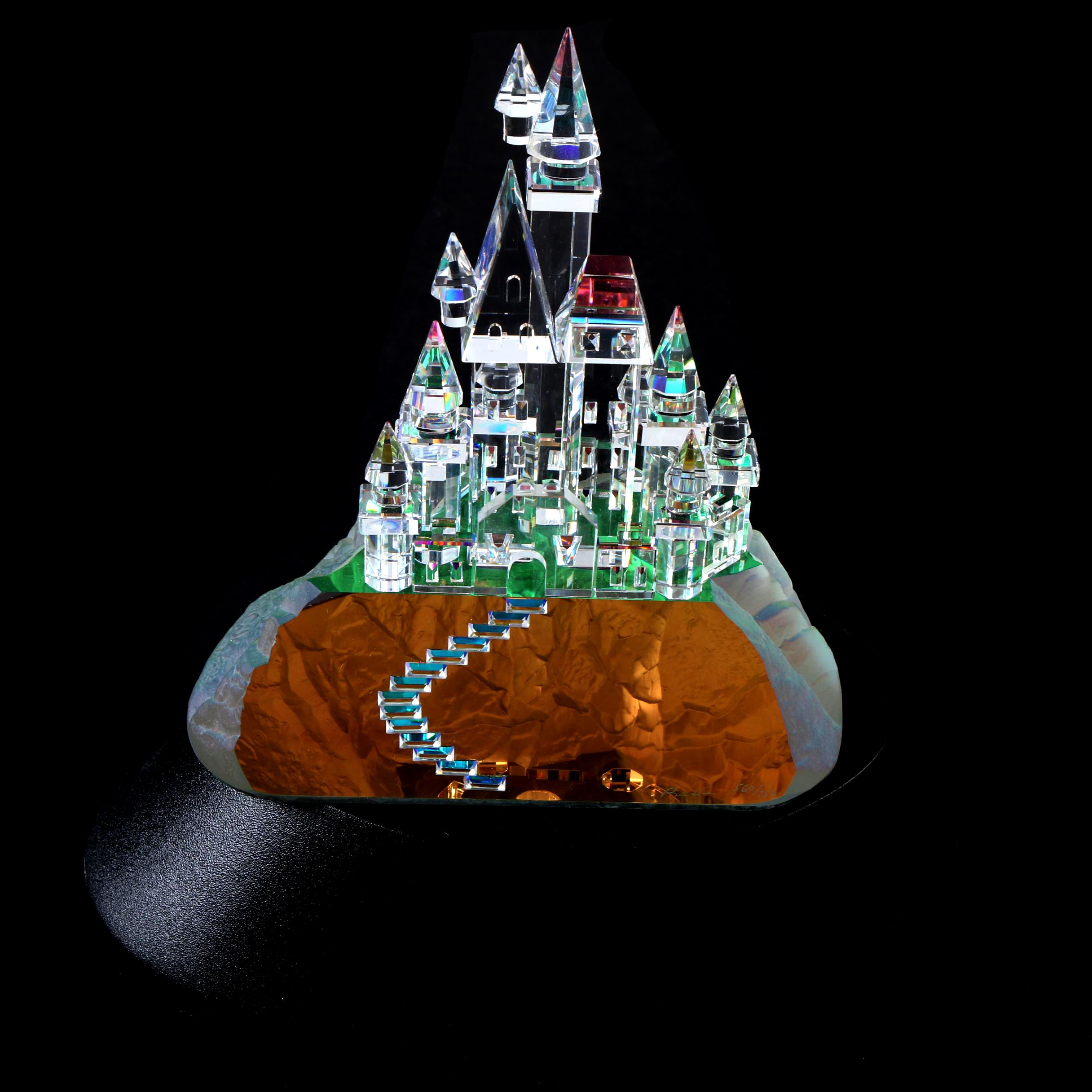 Crystal World Signed Limited Edition "Rainbow Castle" Figurine