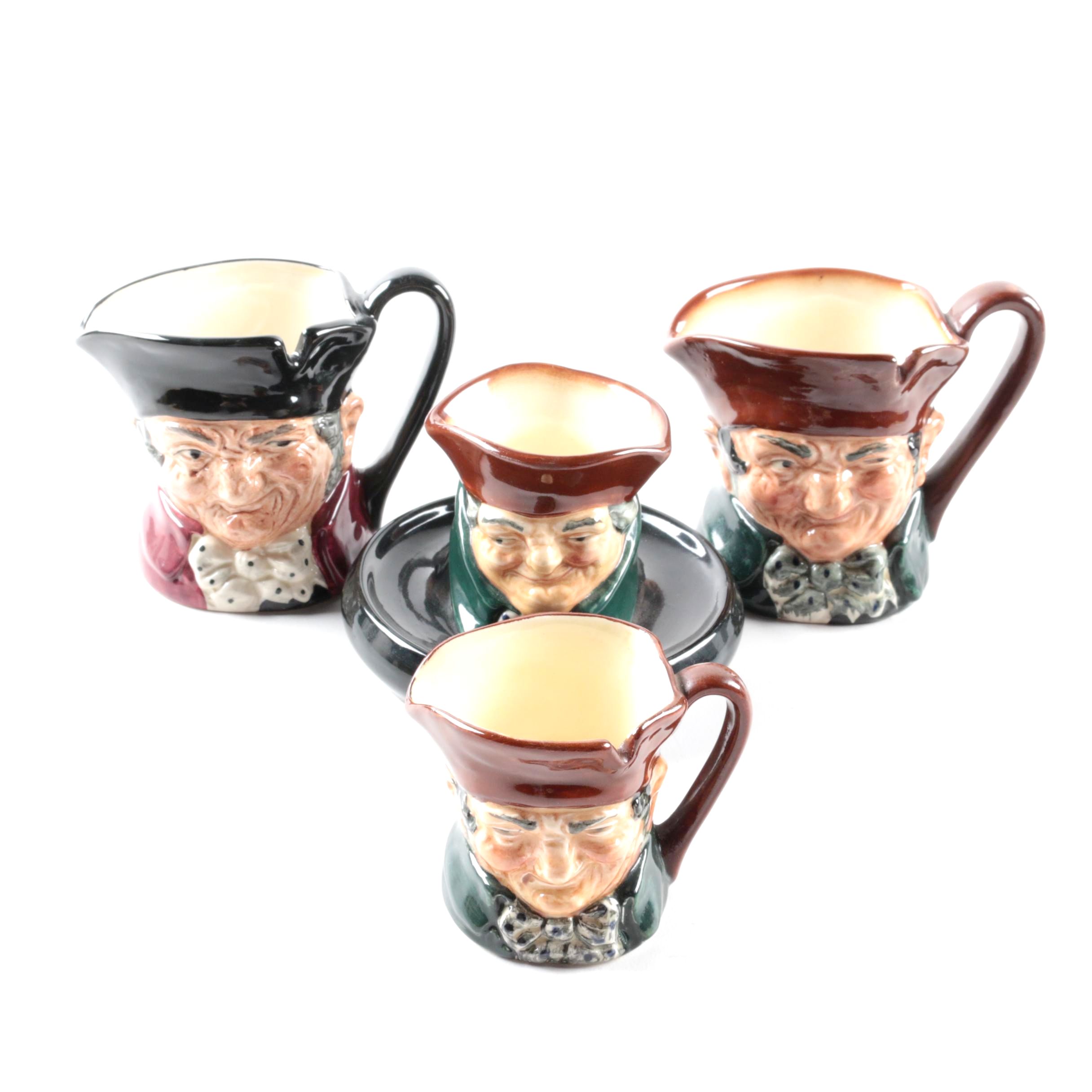 Vintage Royal Doulton "Old Charley" Ash Receiver and Character Jugs