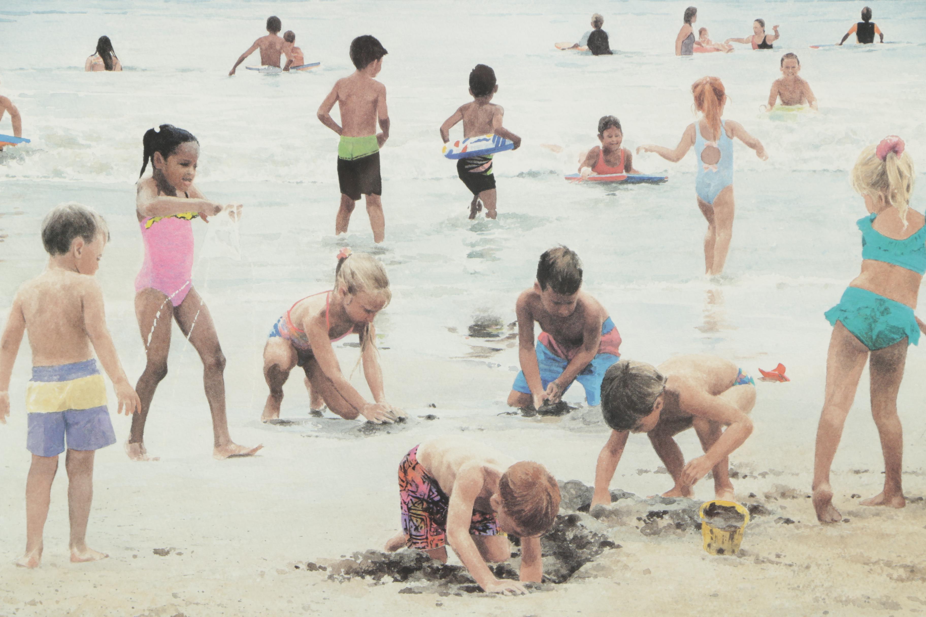 Roger Folk Limited Edition Offset Lithograph "Summer Vacation"