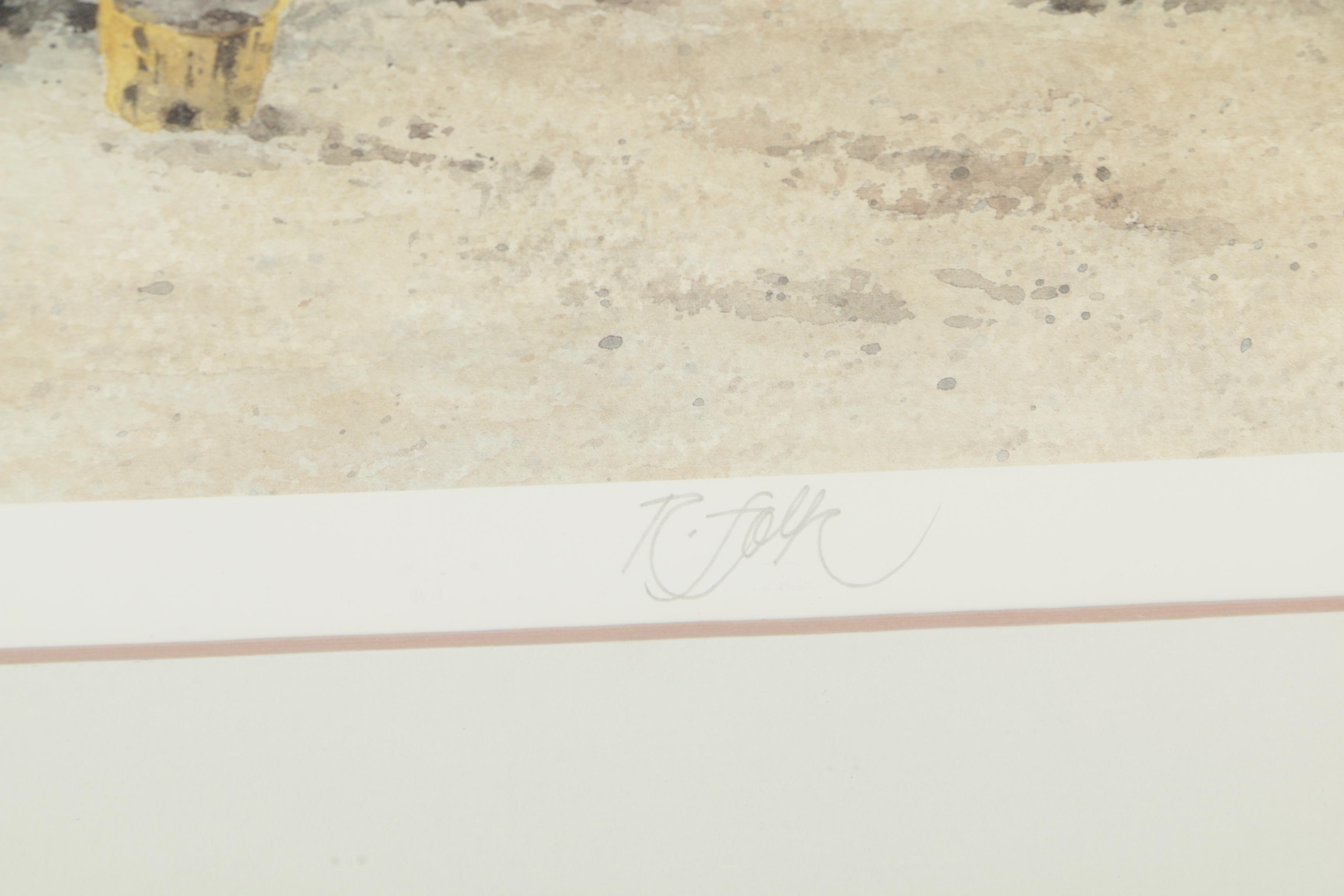 Roger Folk Limited Edition Offset Lithograph "Summer Vacation"