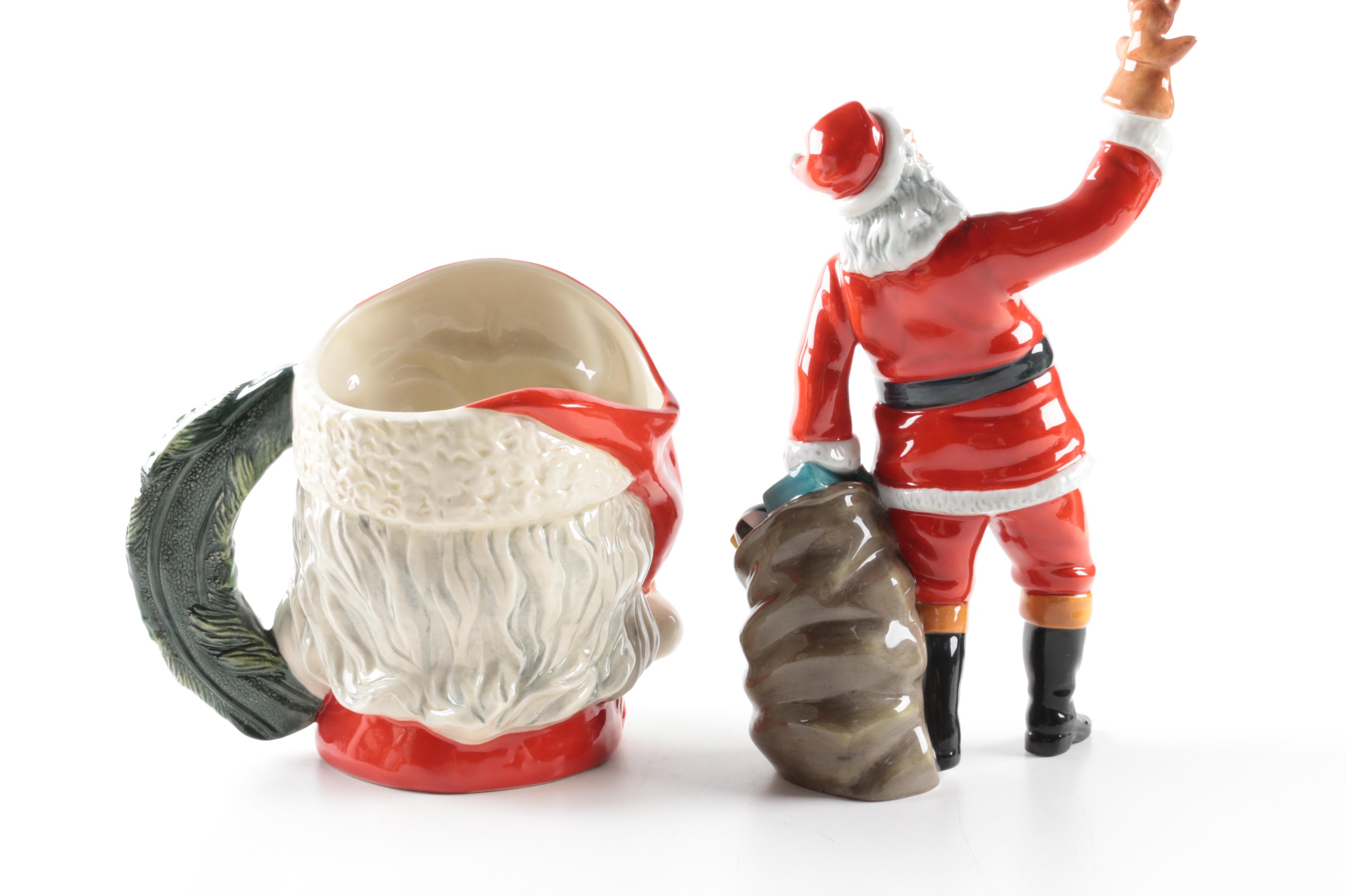 Vintage Royal Doulton "Santa Claus" Character Jugs and Figurine