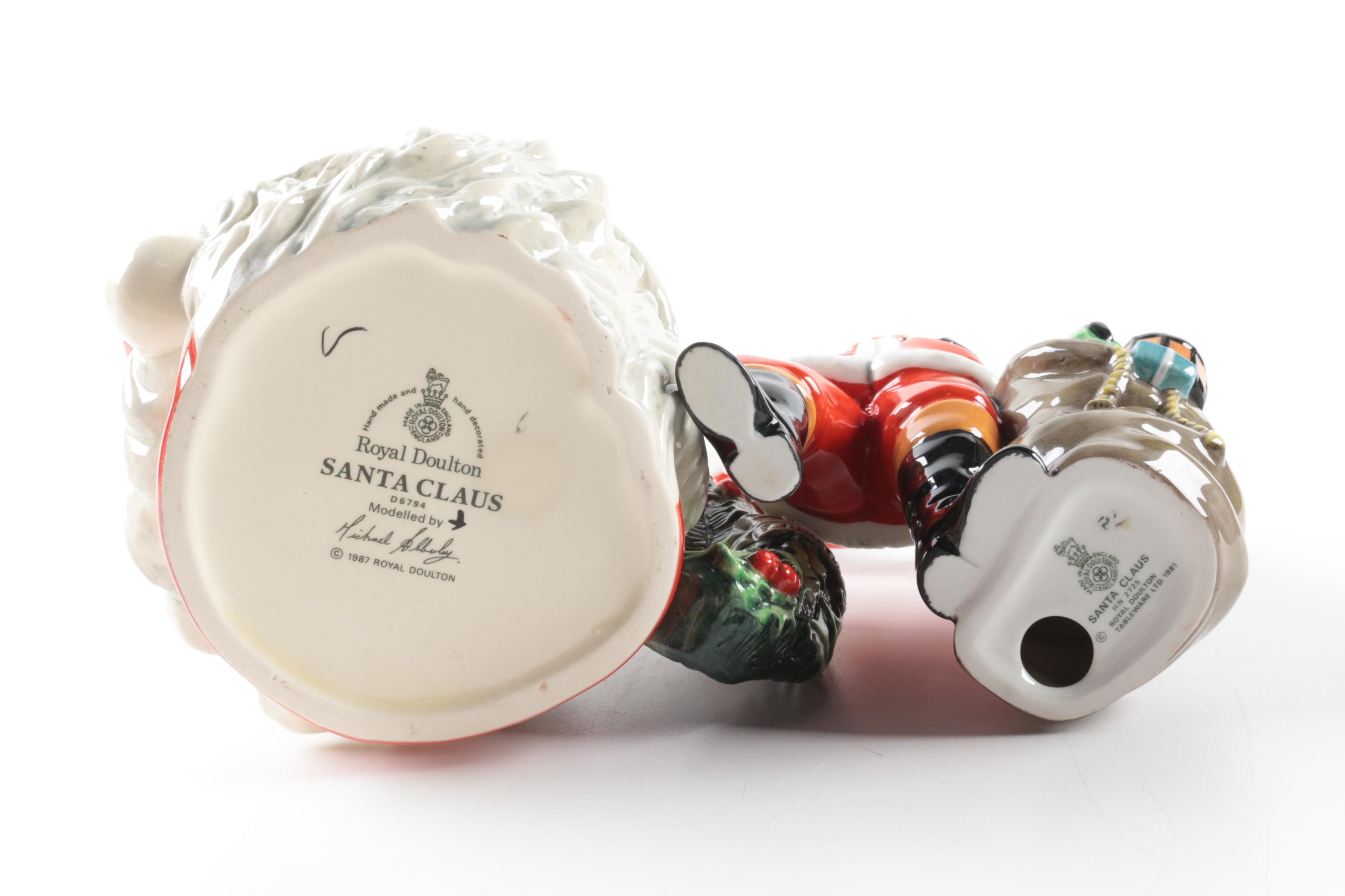 Vintage Royal Doulton "Santa Claus" Character Jugs and Figurine