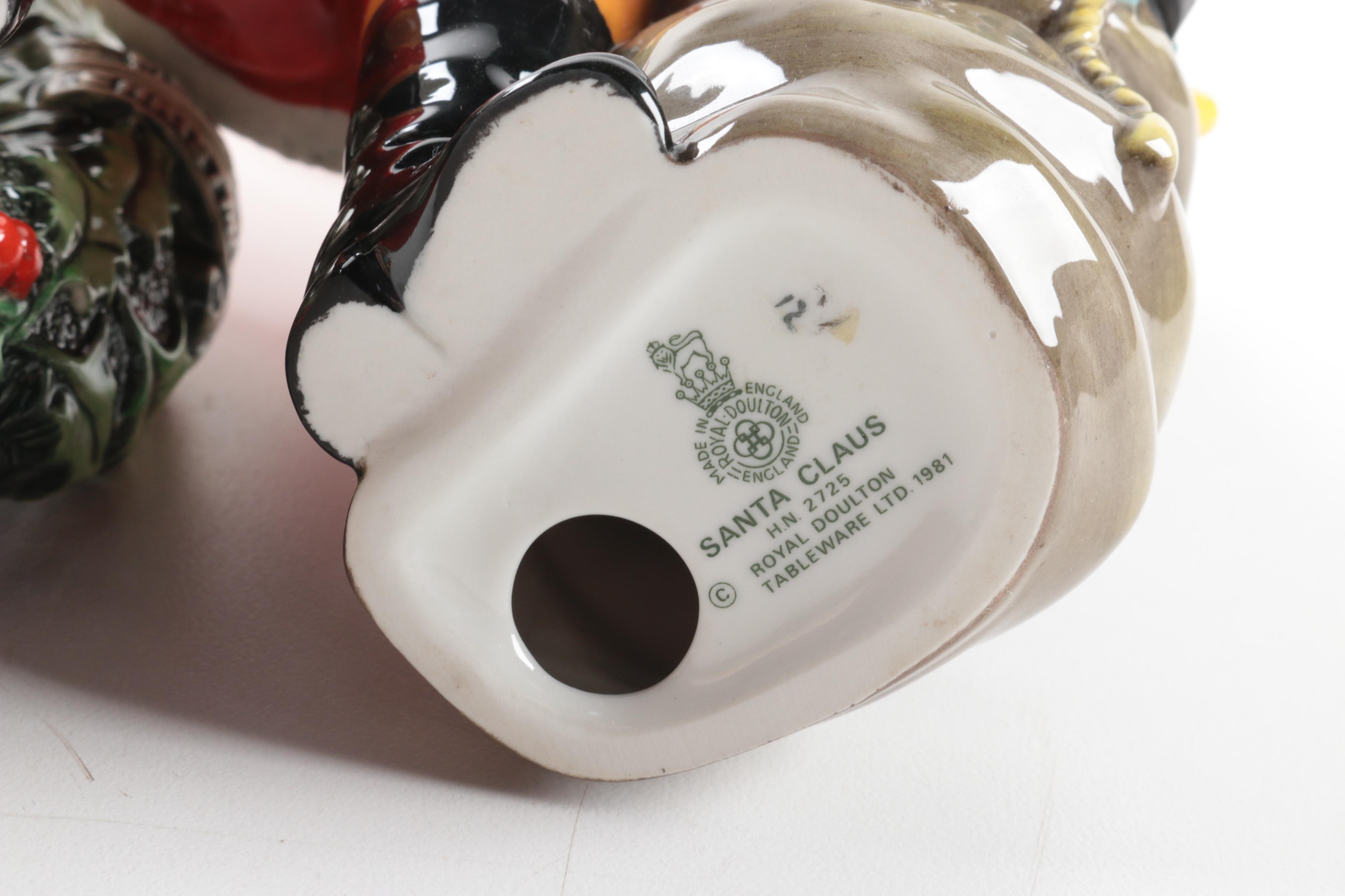 Vintage Royal Doulton "Santa Claus" Character Jugs and Figurine