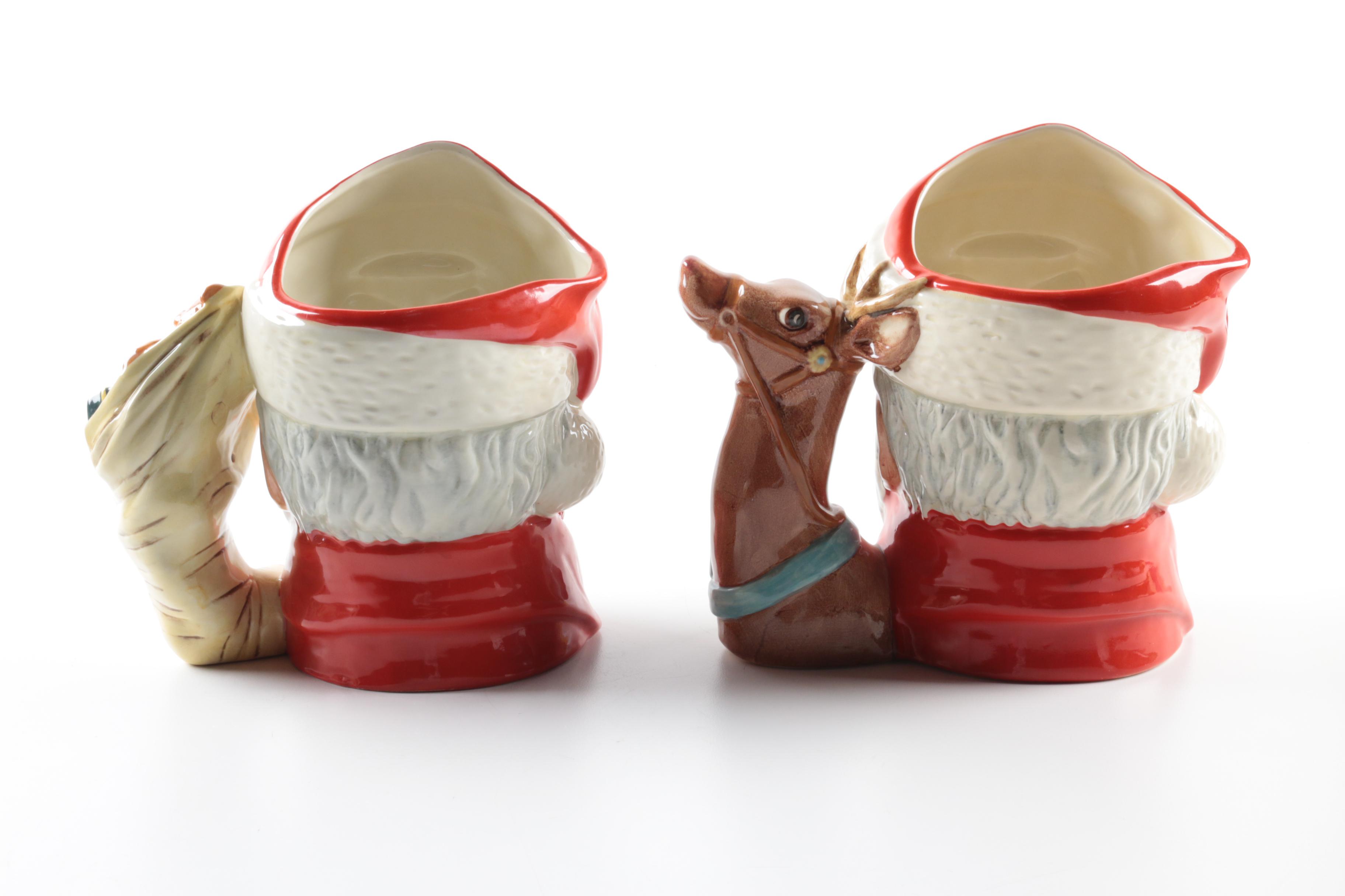 Vintage Royal Doulton "Santa Claus" Character Jugs and Figurine