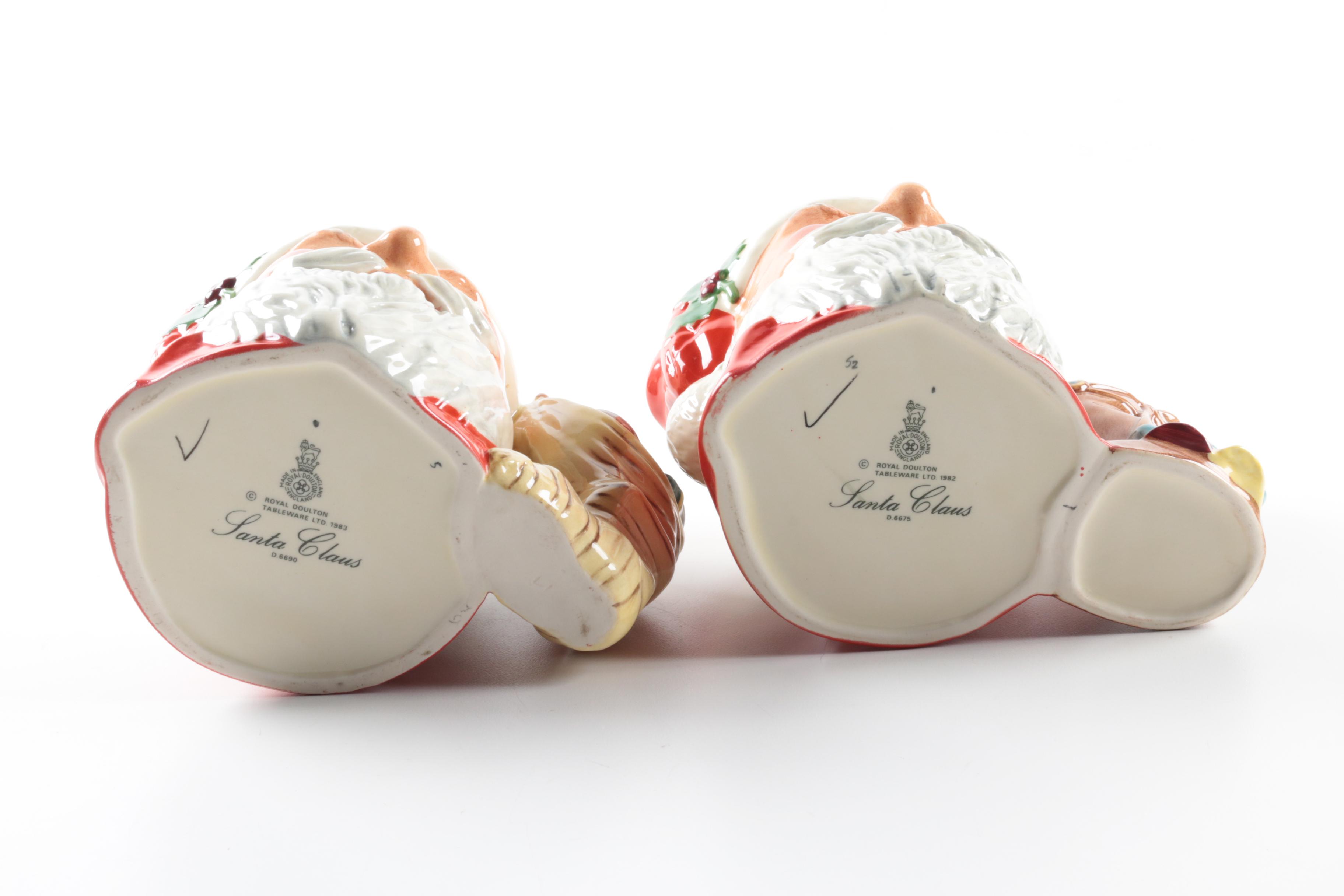 Vintage Royal Doulton "Santa Claus" Character Jugs and Figurine