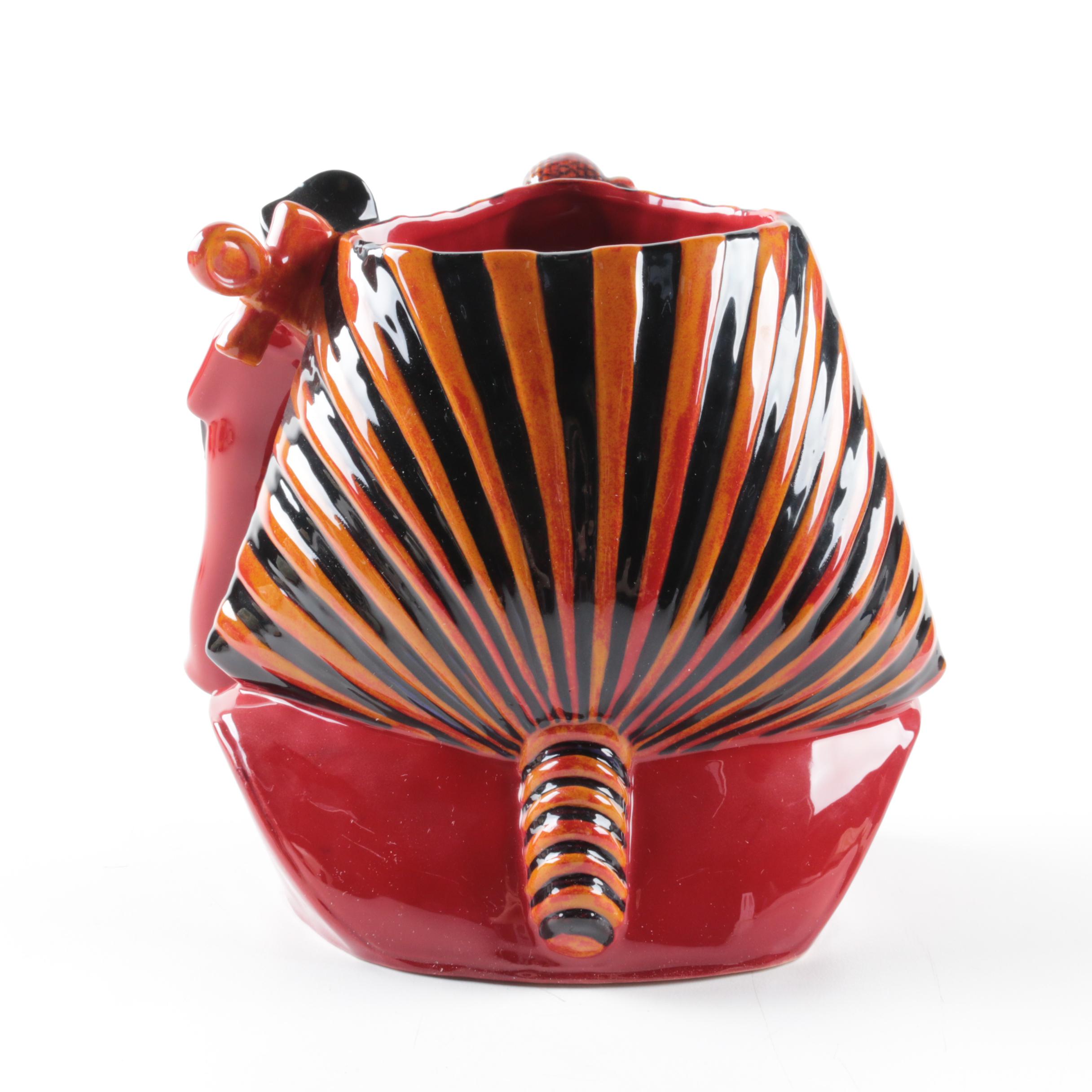 Signed Royal Doulton Flambe Character Jug "The Pharaoh" D7028 1996