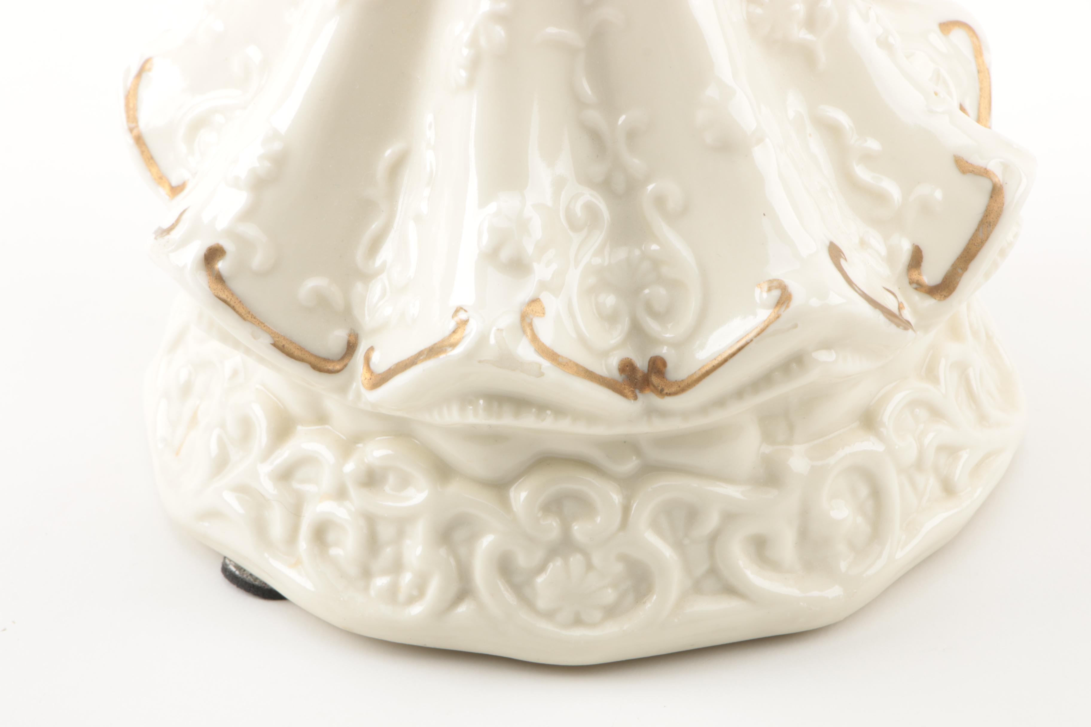 Ceramic Angel Music Box Figurine