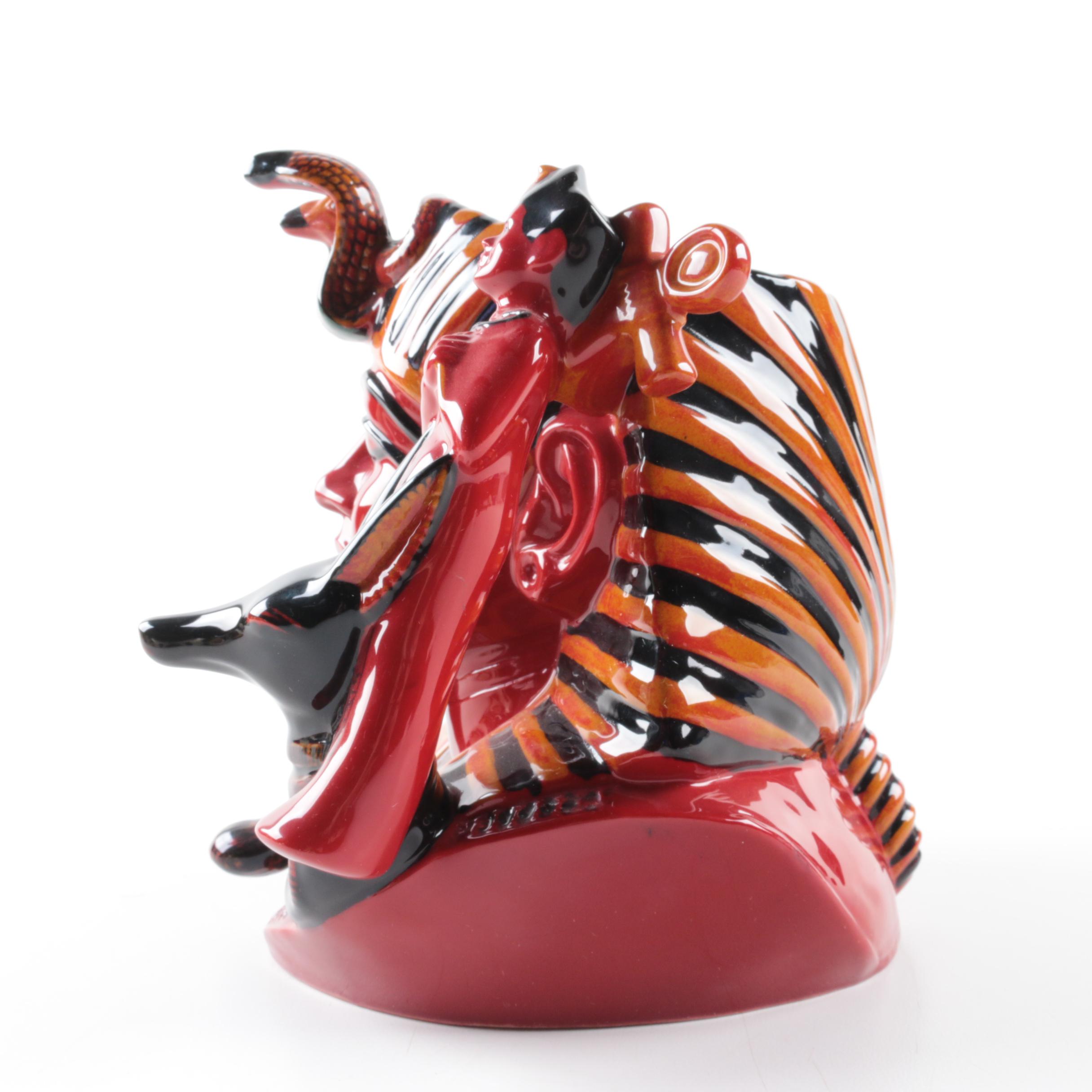 Signed Royal Doulton Flambe Character Jug "The Pharaoh" D7028 1996