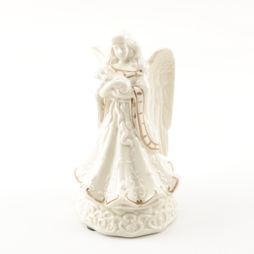 Ceramic Angel Music Box Figurine