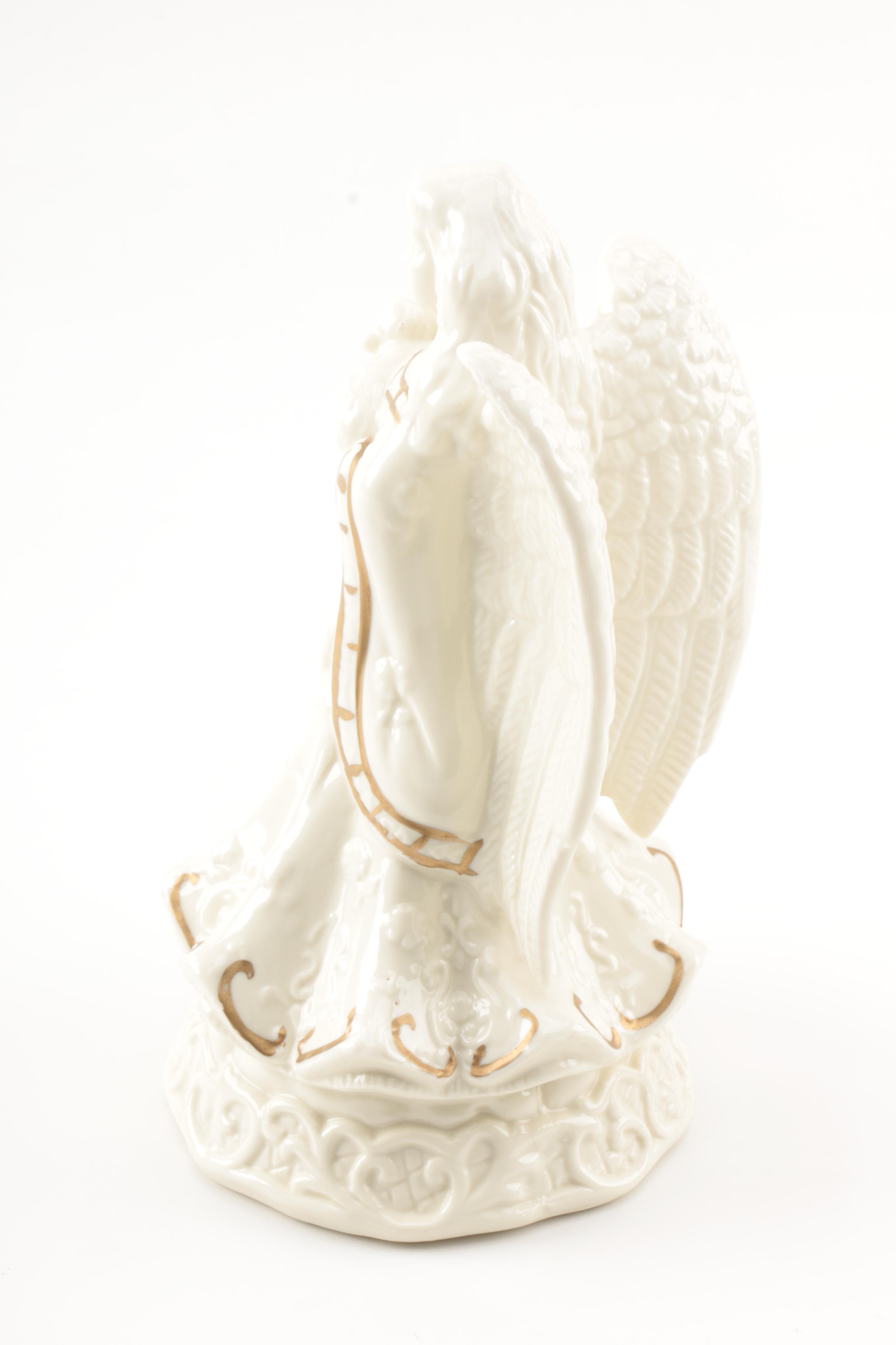 Ceramic Angel Music Box Figurine