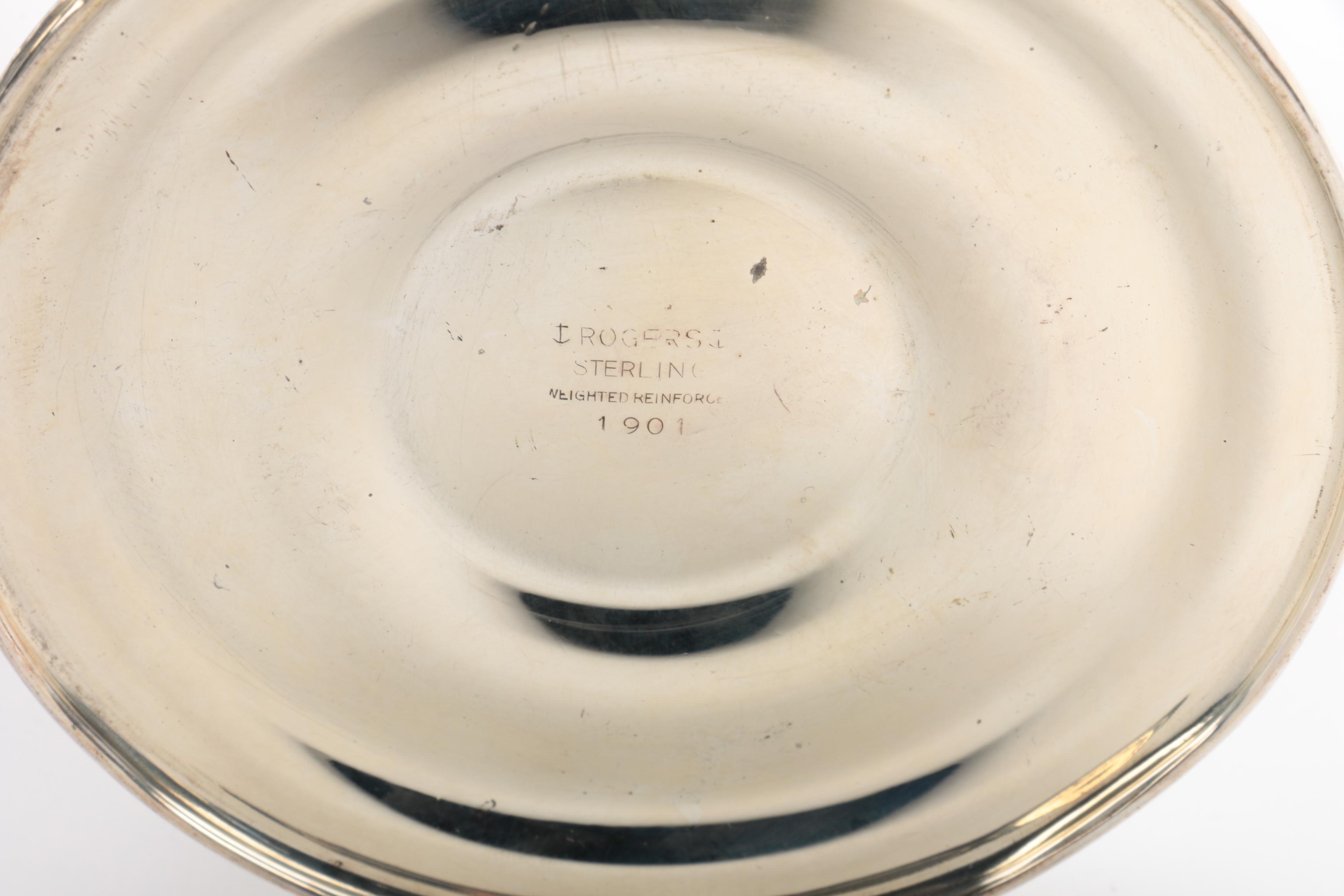 Wm. Rogers Mfg. Co. Weighted Sterling Gadrooned Candleholders