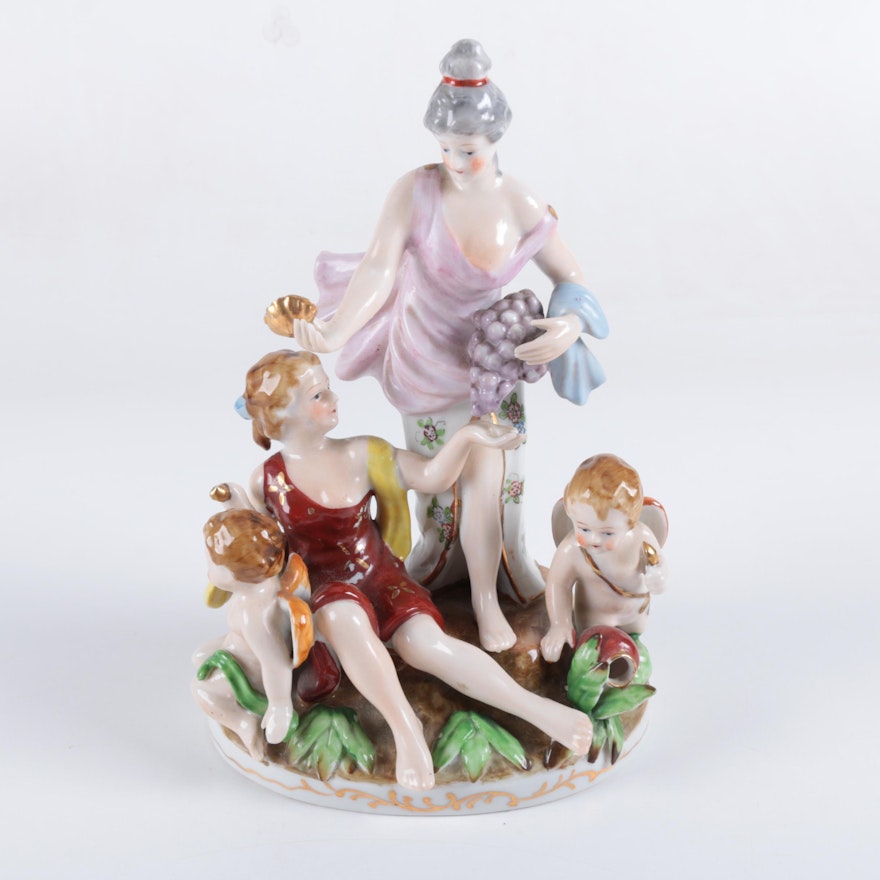 Hand-Painted Occupied Japan Porcelain Figurine