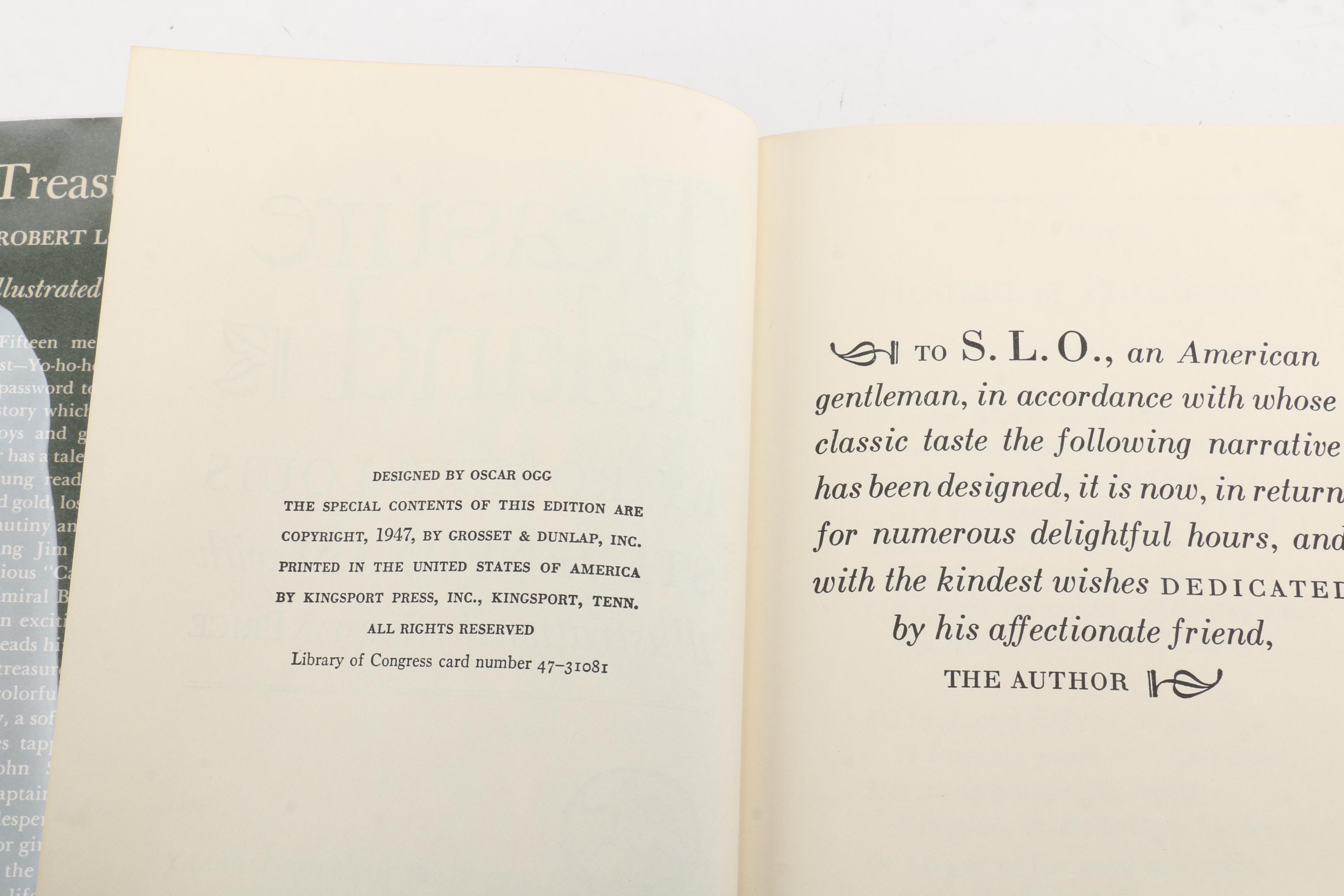 1947 Illustrated Junior Library Edition of "Treasure Island" by Robert Stevenson