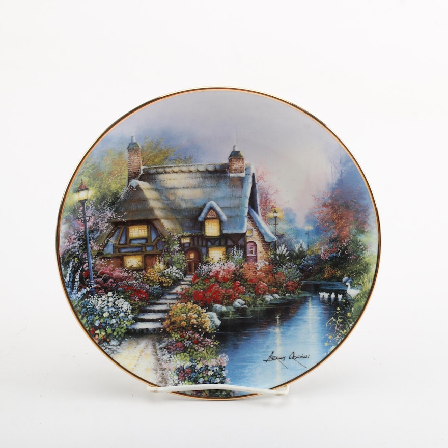 Royal Doulton "The Cottage on Lamp Post Stream" Collector Plate