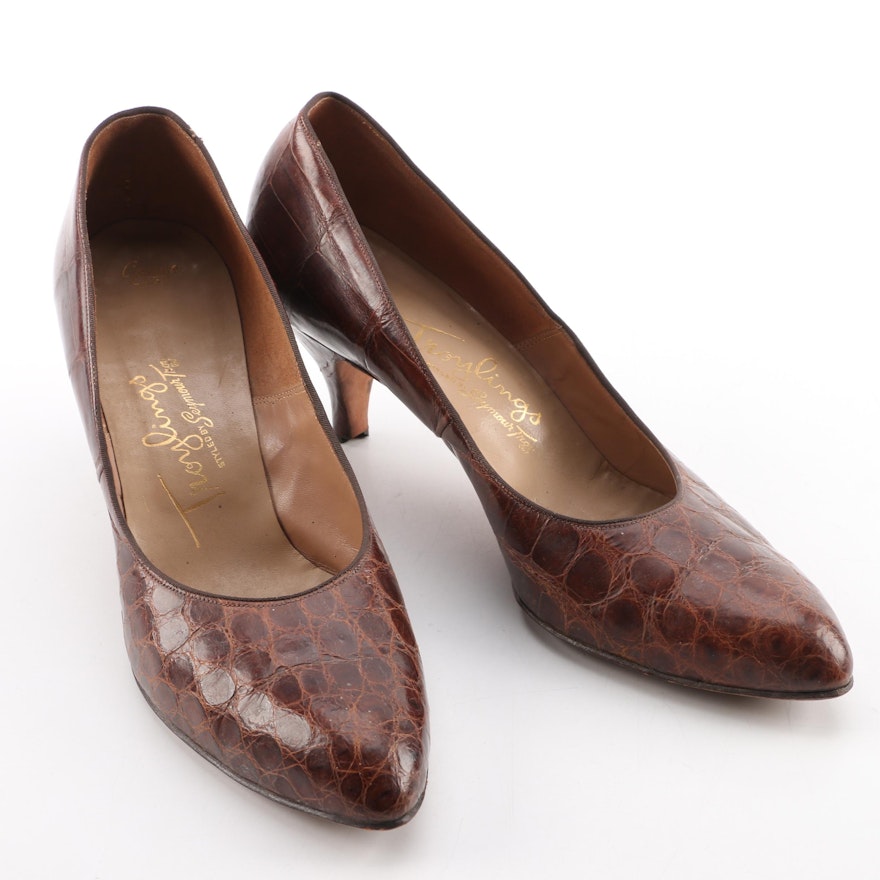 Vintage Alligator Troylings Styled by Seymour Troy Pumps