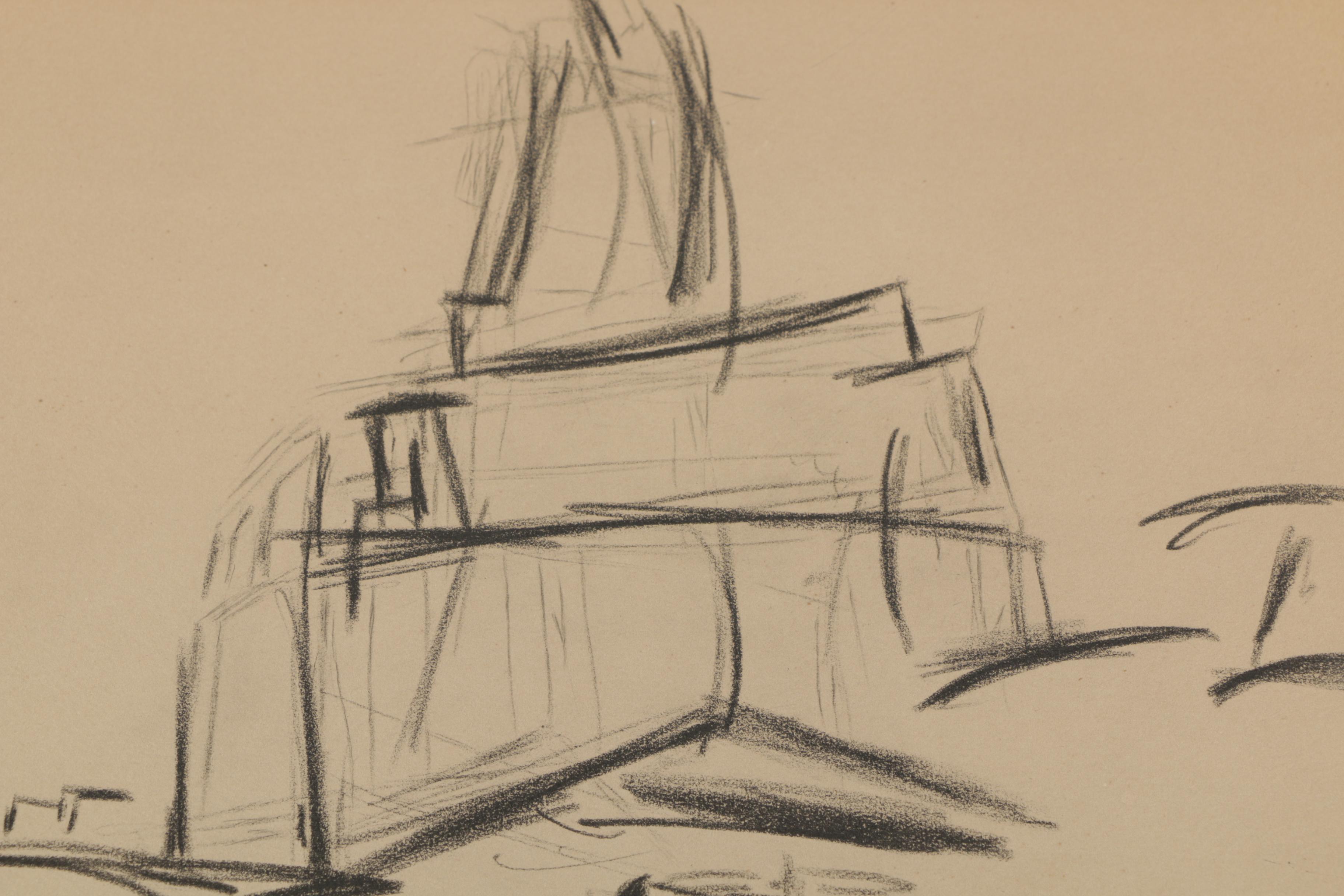 Collotype After John Marin "Telephone Building NYC from River"