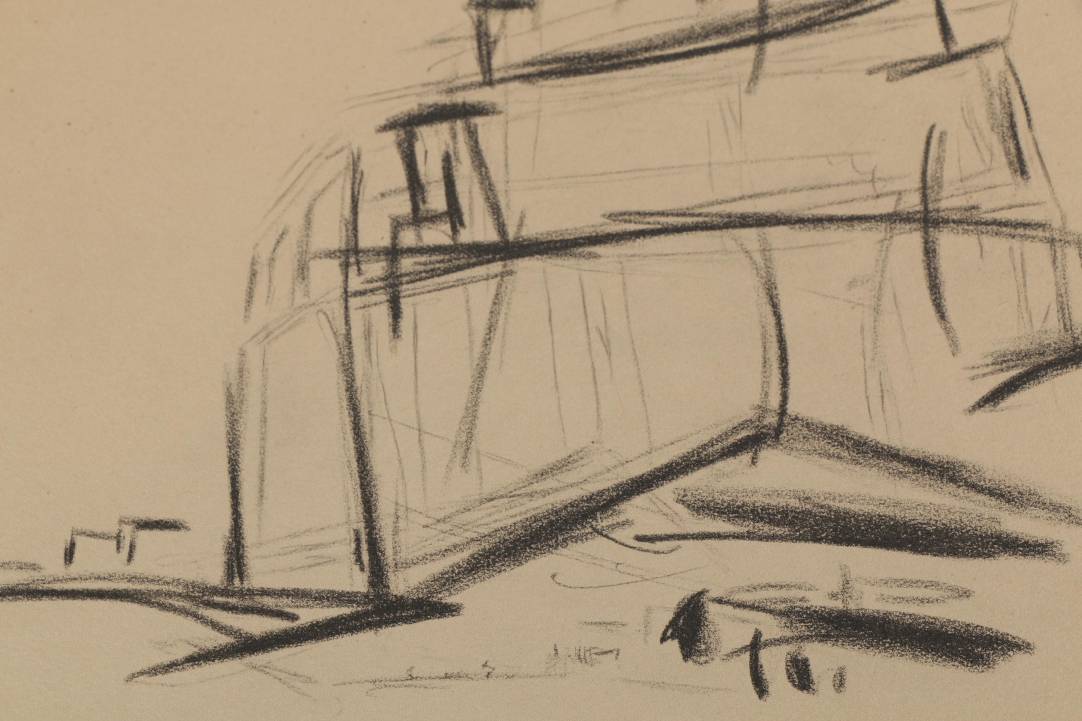 Collotype After John Marin "Telephone Building NYC from River"