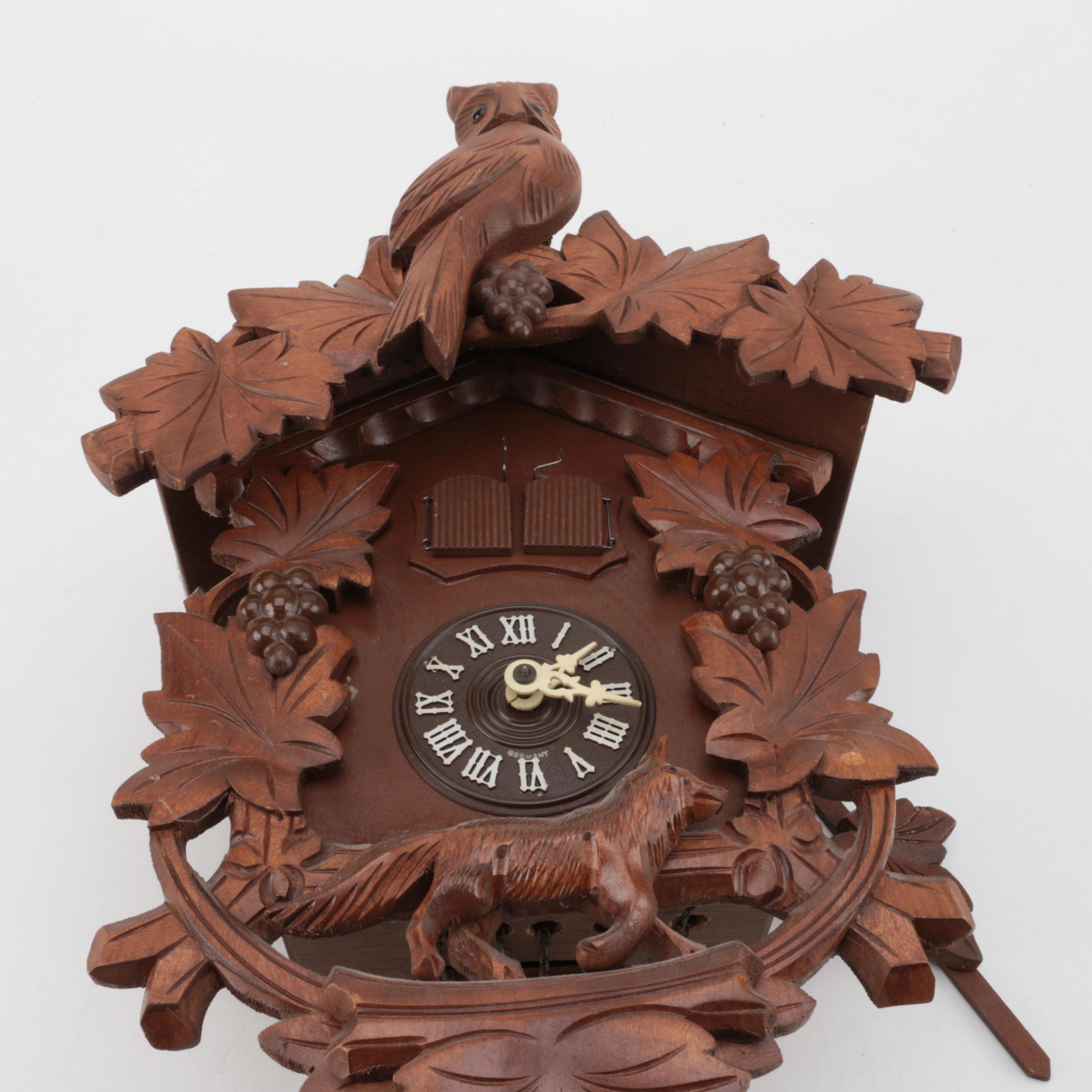 Edelweiss "Happy Wanderer" Wooden Cuckoo Clock