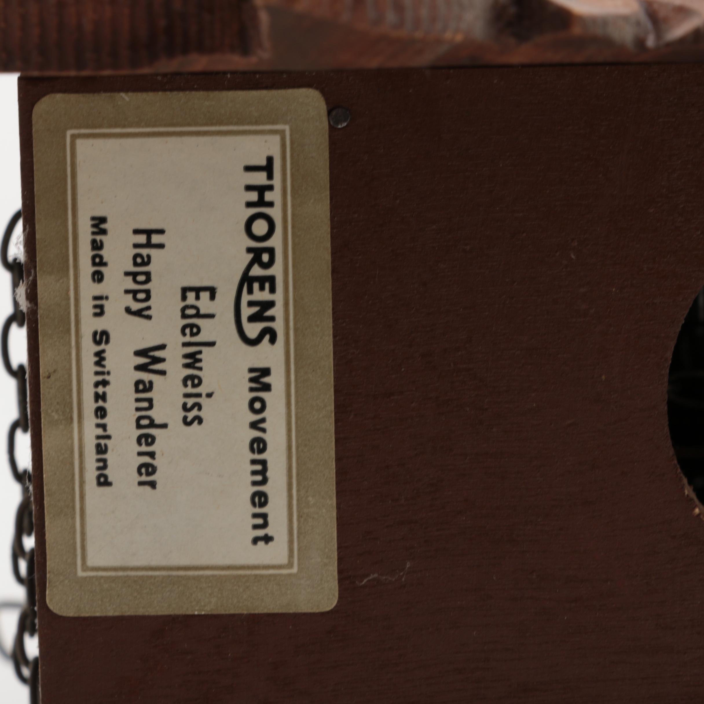 Edelweiss "Happy Wanderer" Wooden Cuckoo Clock