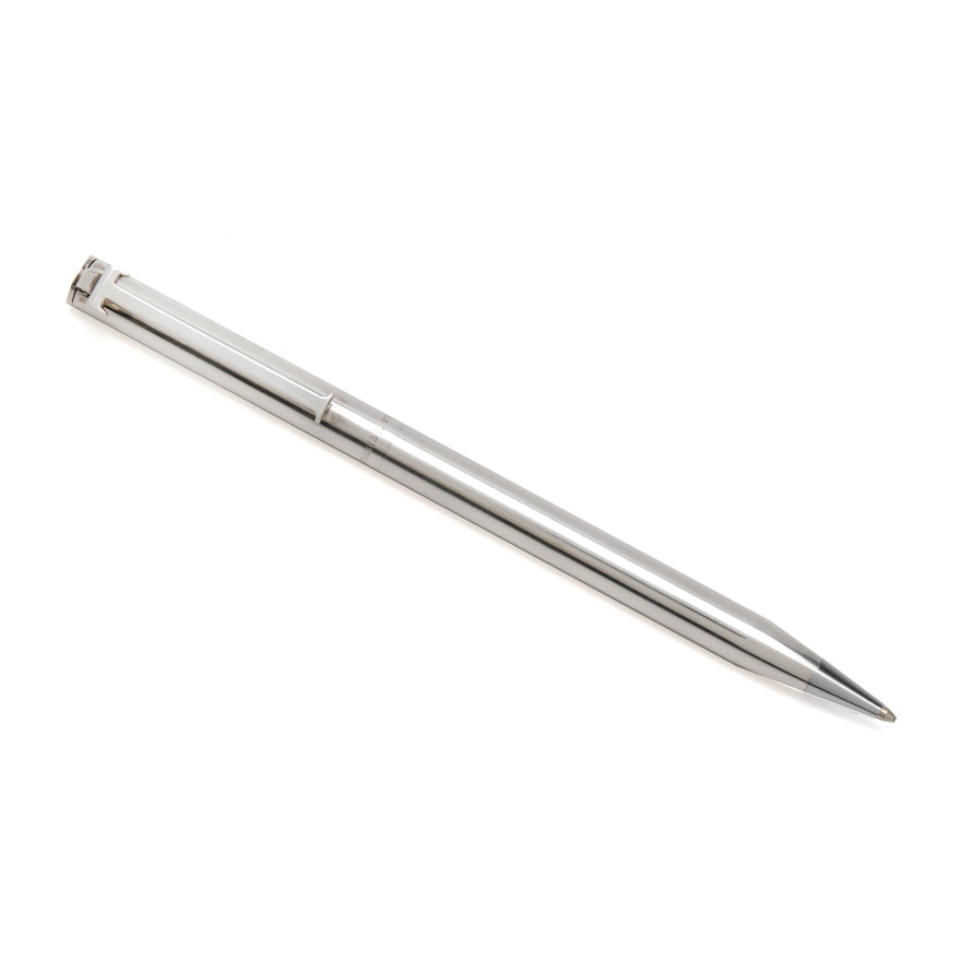 Tiffany & Co Sterling Silver "T-Clip" Twist Ballpoint Pen