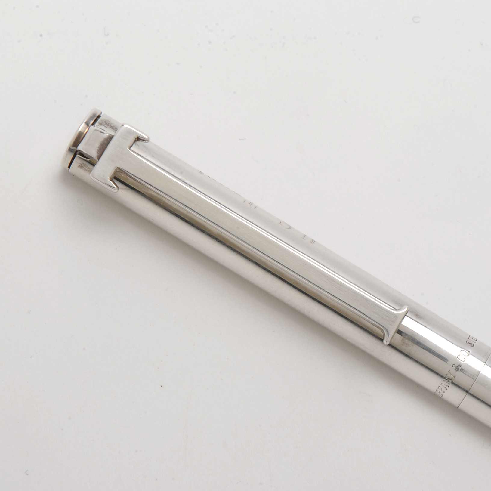 Tiffany & Co Sterling Silver "T-Clip" Twist Ballpoint Pen