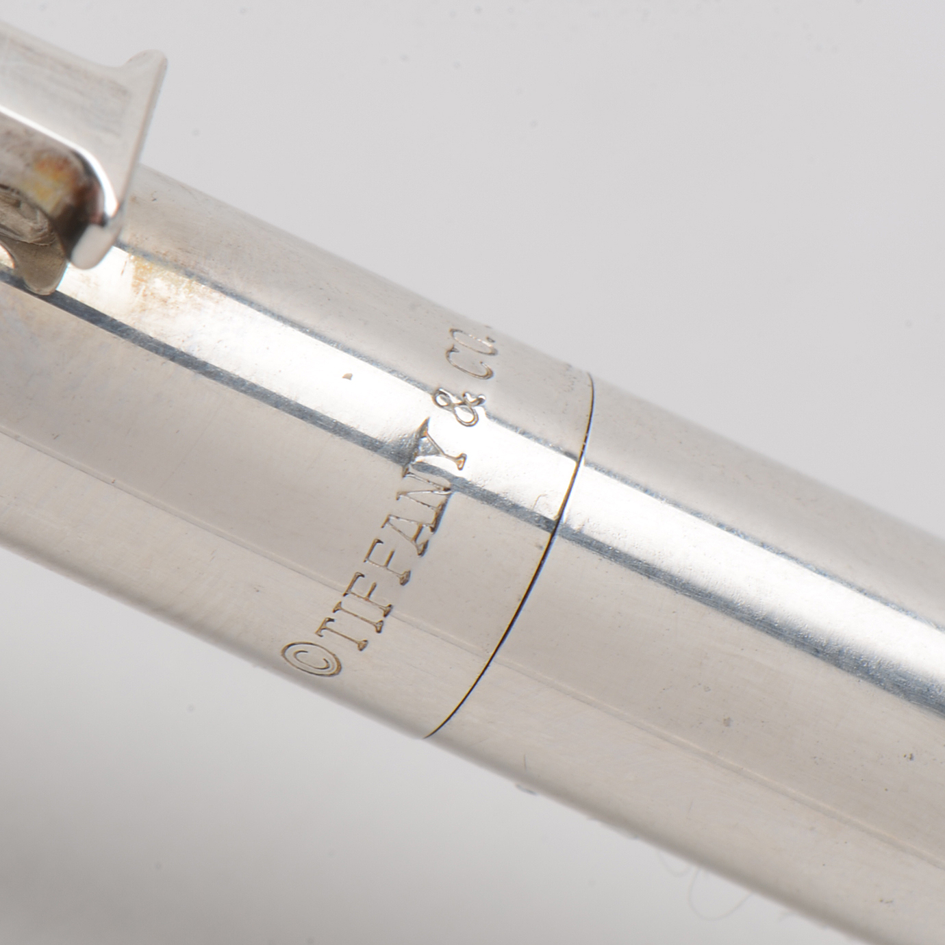 Tiffany & Co Sterling Silver "T-Clip" Twist Ballpoint Pen