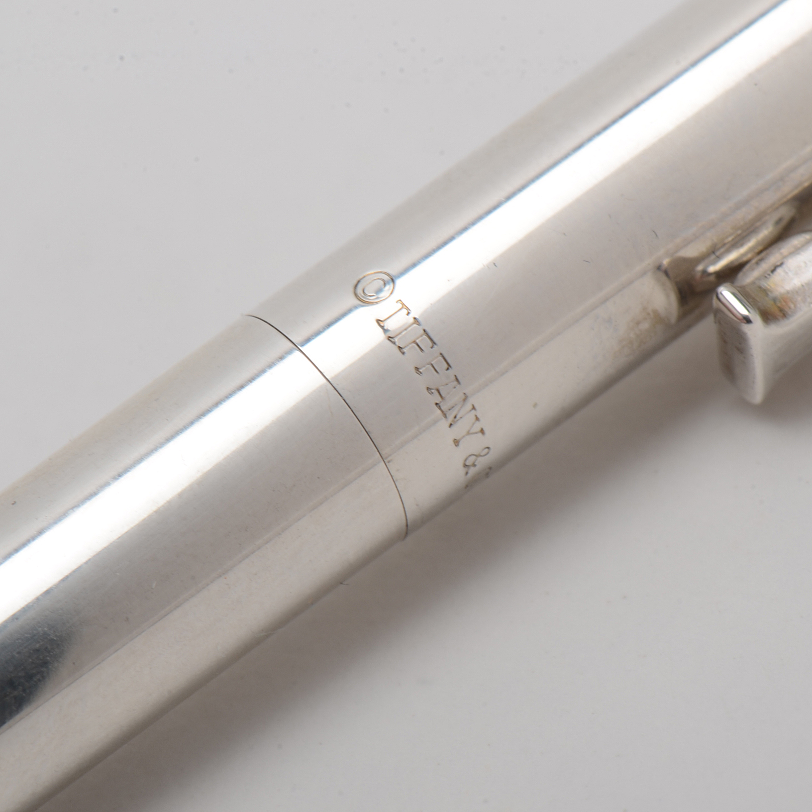 Tiffany & Co Sterling Silver "T-Clip" Twist Ballpoint Pen