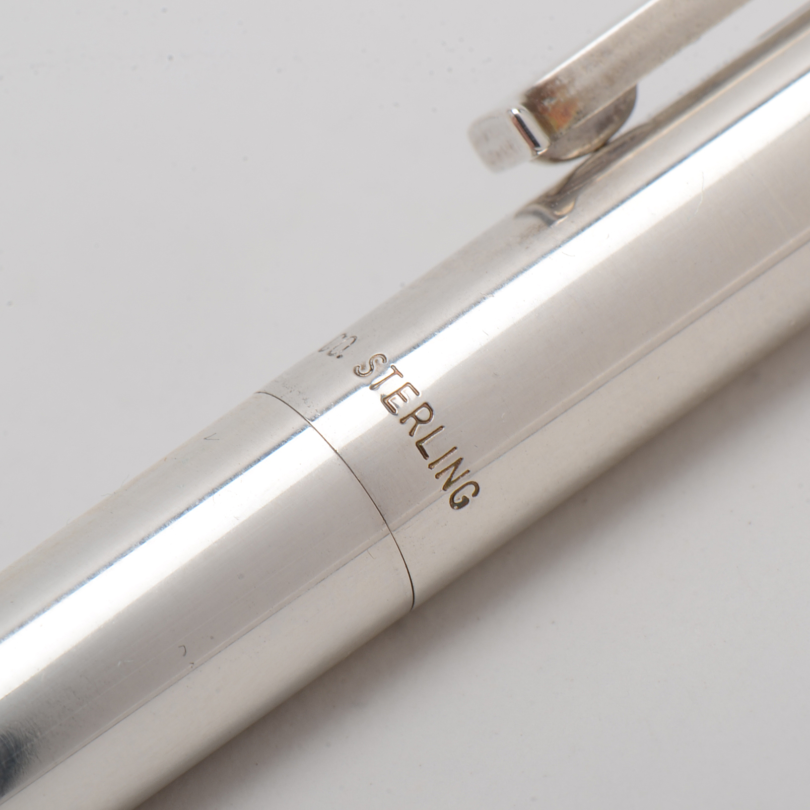 Tiffany & Co Sterling Silver "T-Clip" Twist Ballpoint Pen