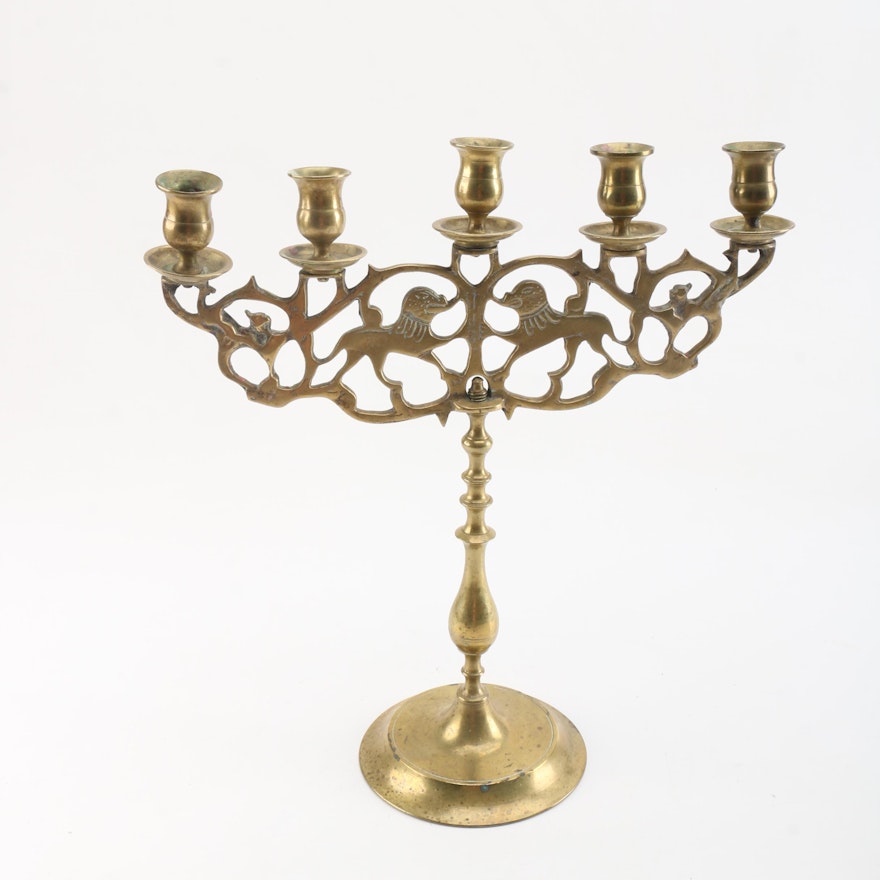 Ornate Brass Candelabra